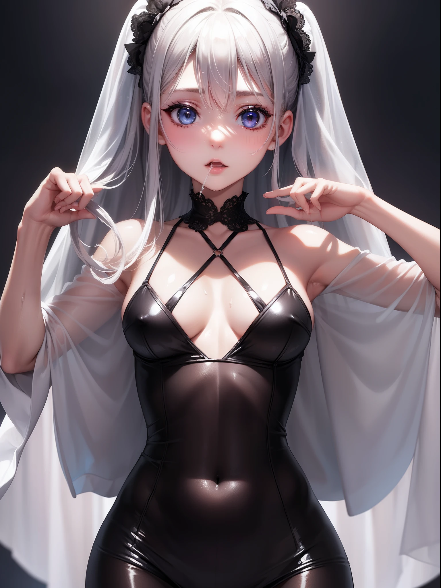 exquisite face,Elaborate Eyes,Wet sheer shirt open,Small breasts、no underwares、Black head、adolable,The upper part of the body、The mouth opens in an O-shape,Lori is ite,The kinky is exposed、Bigchest、