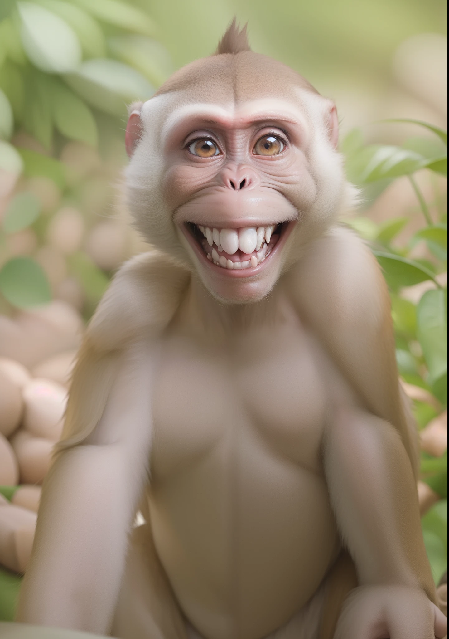 Cartoon realistic Monkey laugh