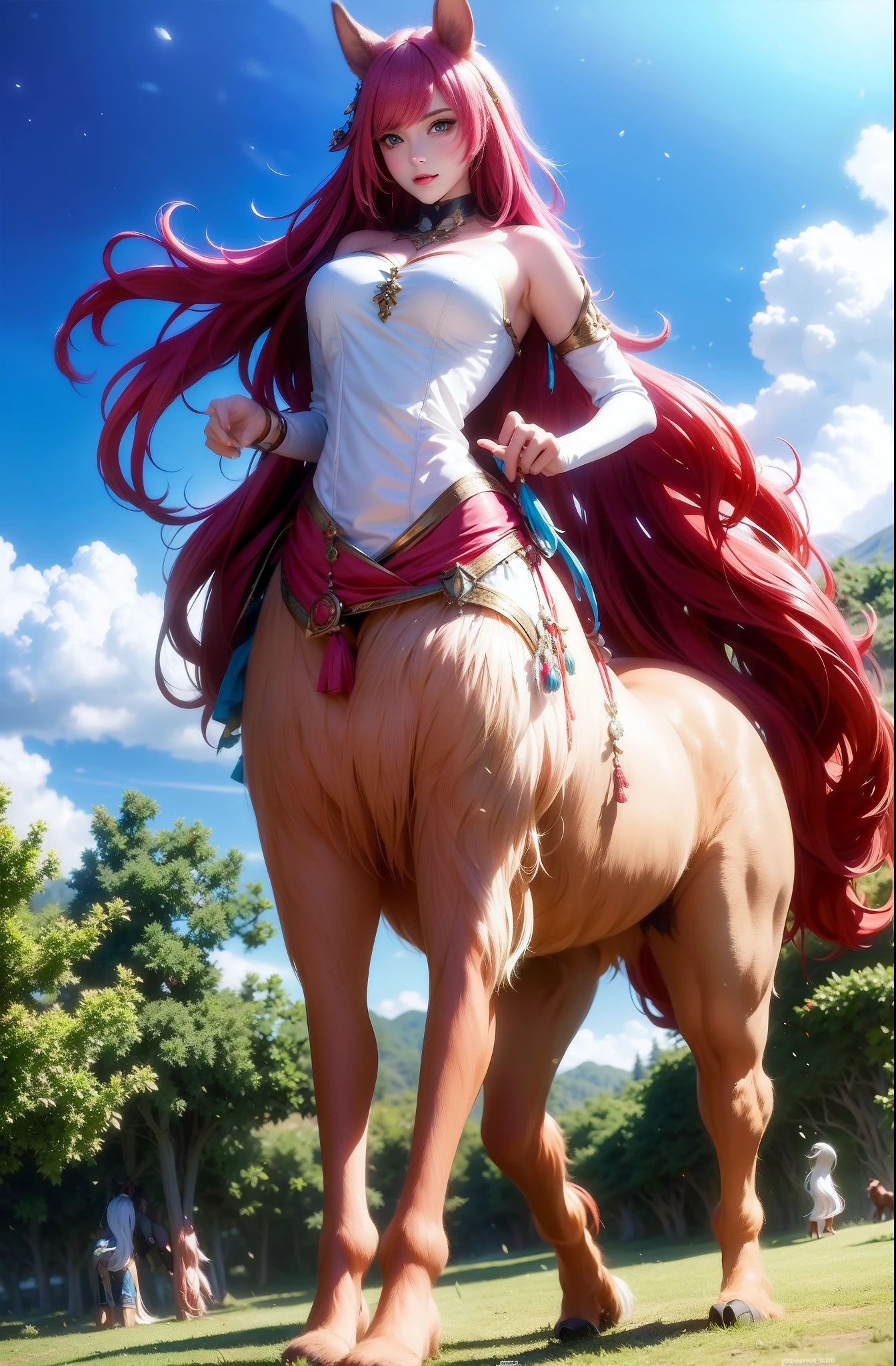 centaur horse，Beautuful Women，((((large view)))),