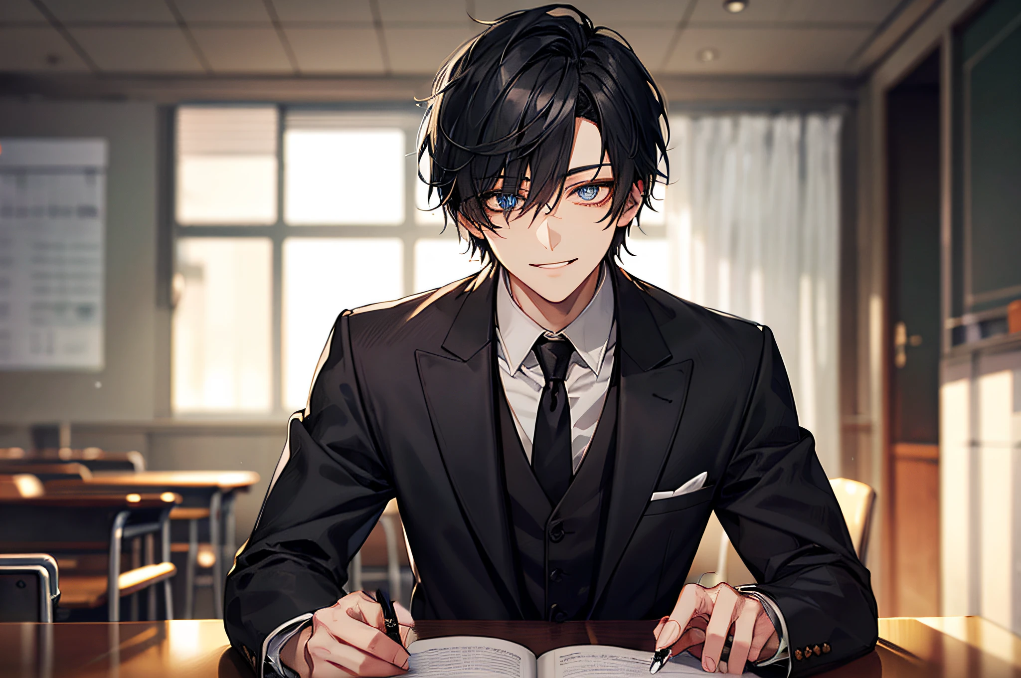 Hand holding a pen