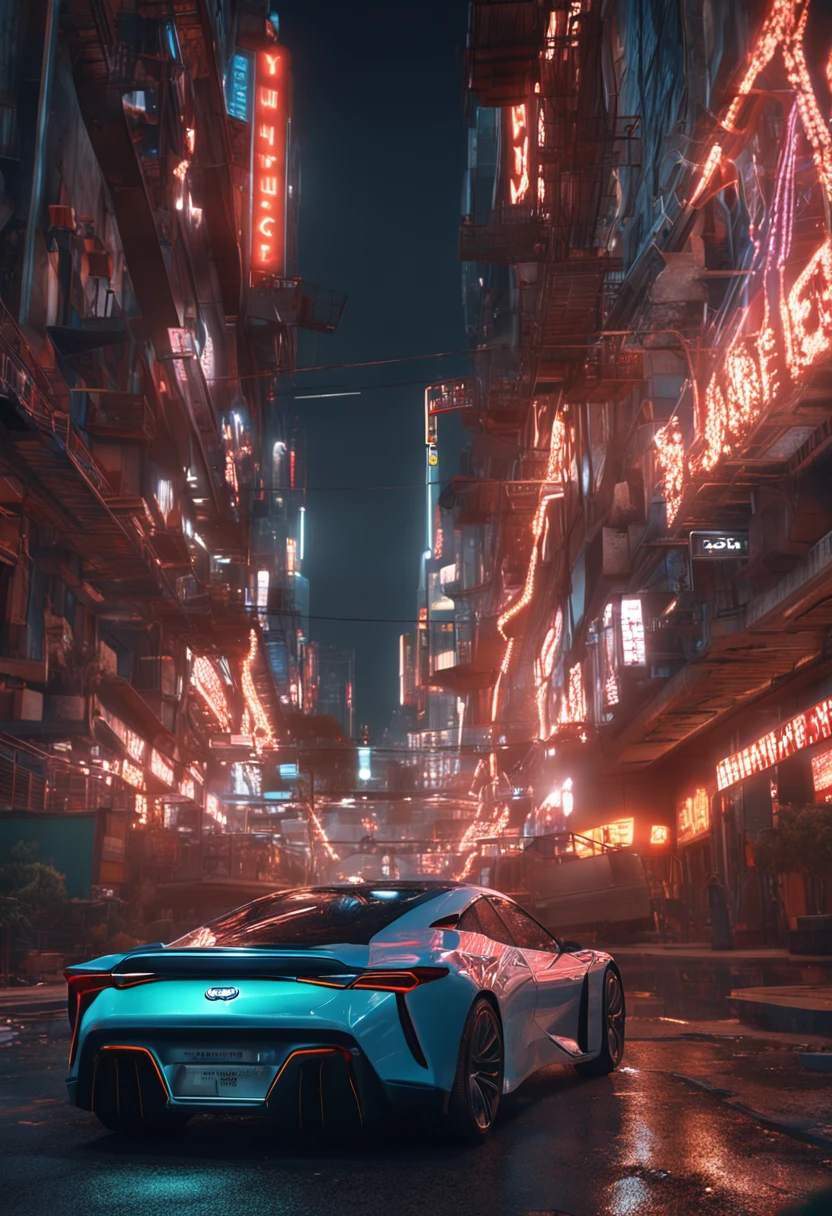 vehicle photography、mirai、Cinematic、A hyper-realistic