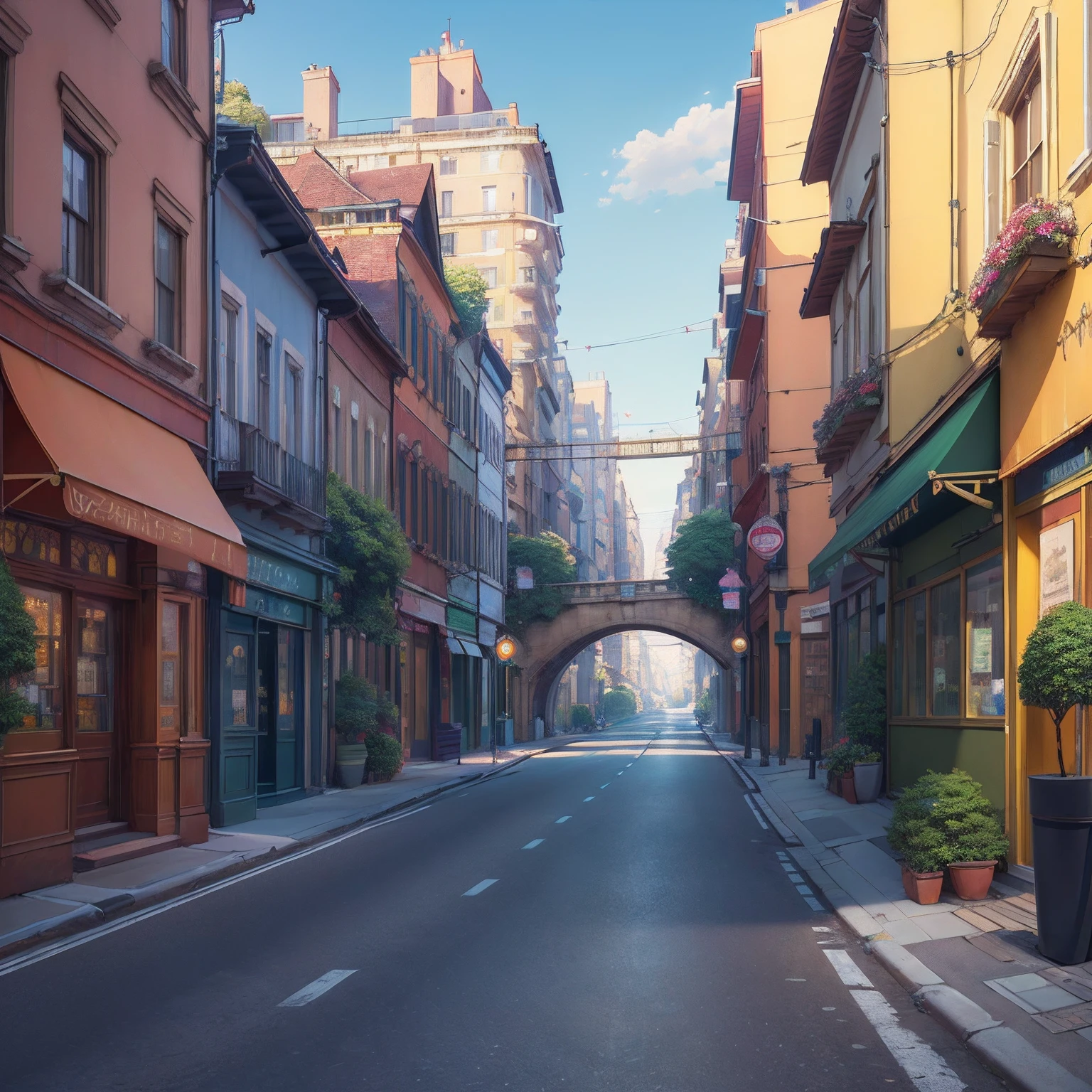 (Masterpiece, Top quality, Best quality, offcial art, Beautiful and aesthetic:1.2), Ultra photo realsisim, 32K, Extremely detailed Cg Unity 8K wallpaper, Detailed background, Lively city streets,Ghibli style,strong depth of field