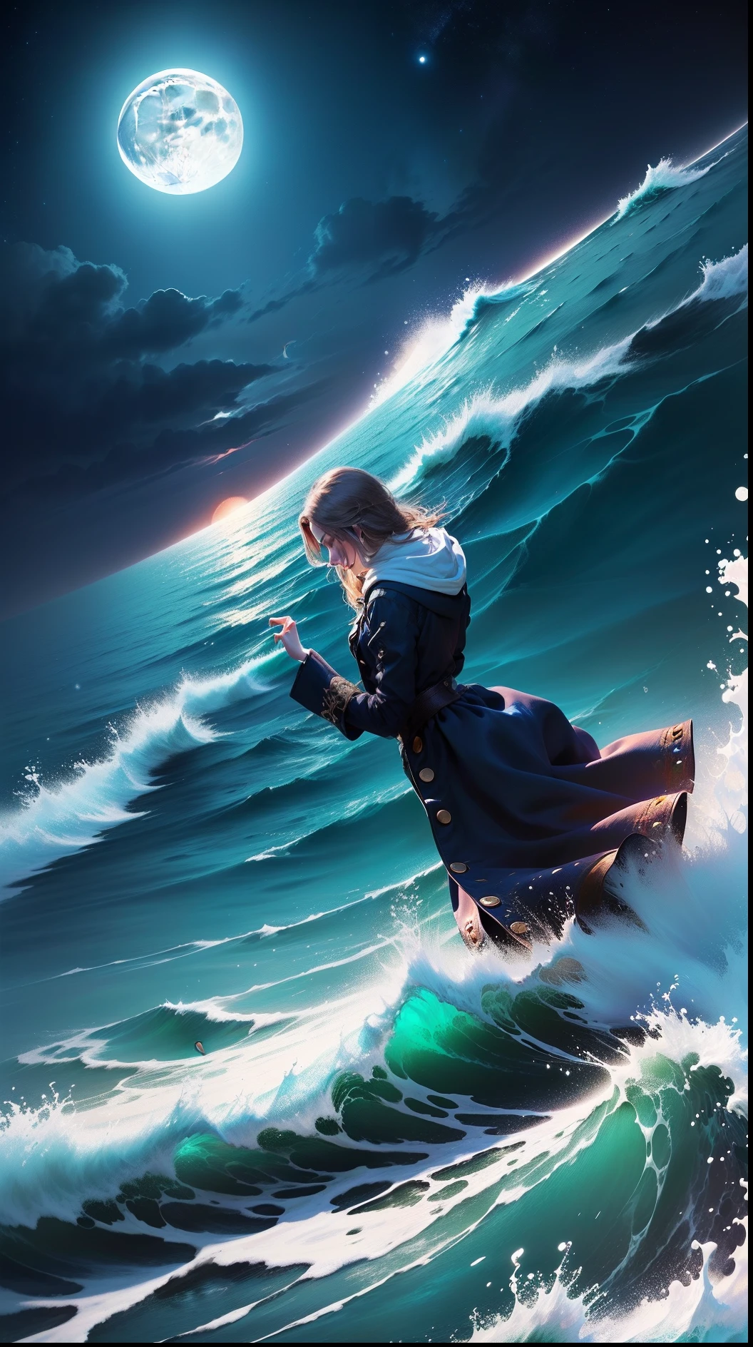 On a moonlit night, there's a button
He was lying on the edge of the waves.

I picked it up and tried to make it useful
I didn't think so
Somehow I can't bear to throw it away
I put it in my sleeve.

On a moonlit night, there's a button
I was falling on the edge of the waves.

I picked it up and tried to make it useful
I didn't think so
　　To the moon, it is not to be missed
　　It is not to be missed in the face of the waves
I put it in my sleeve.

On a moonlit night, the button I picked up
It touched my fingertips and my heart.

On a moonlit night, the button I picked up
How could it be thrown away?