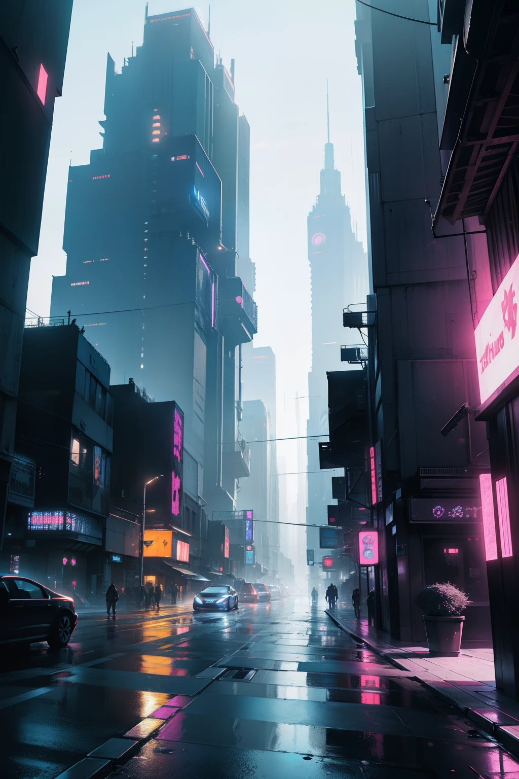 An arafed view of a city,Future Style,ultra-realistic realism,hyper HD,cinmatic lighting,8K,hyper-detailing,Sci-fiism,concept-art,lightand shade contrast