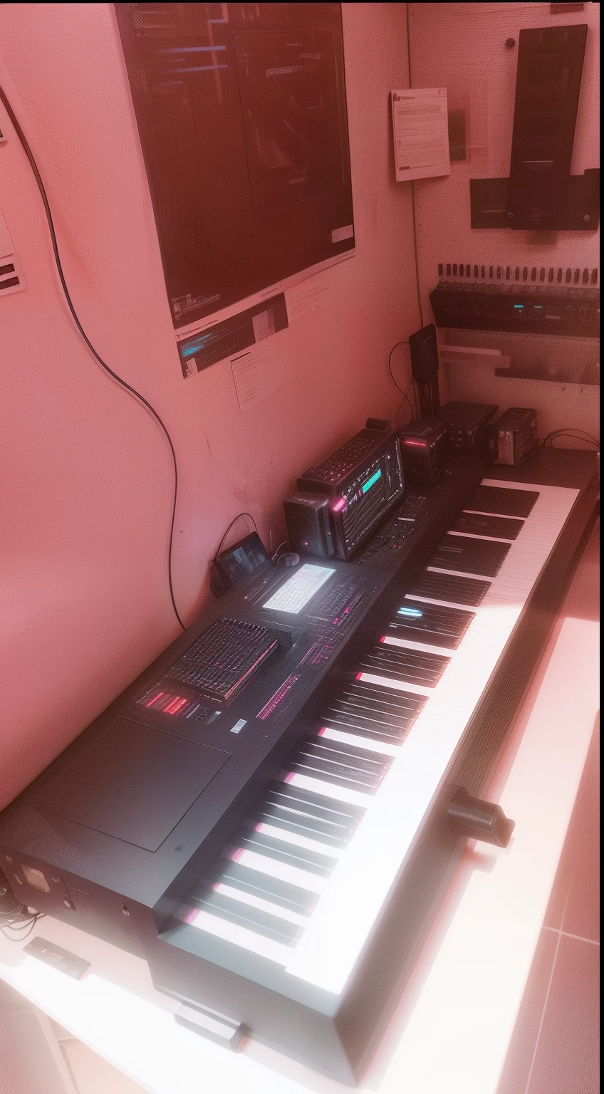 The professional studio and the high functional digital computer cyberpunk style hd 8k