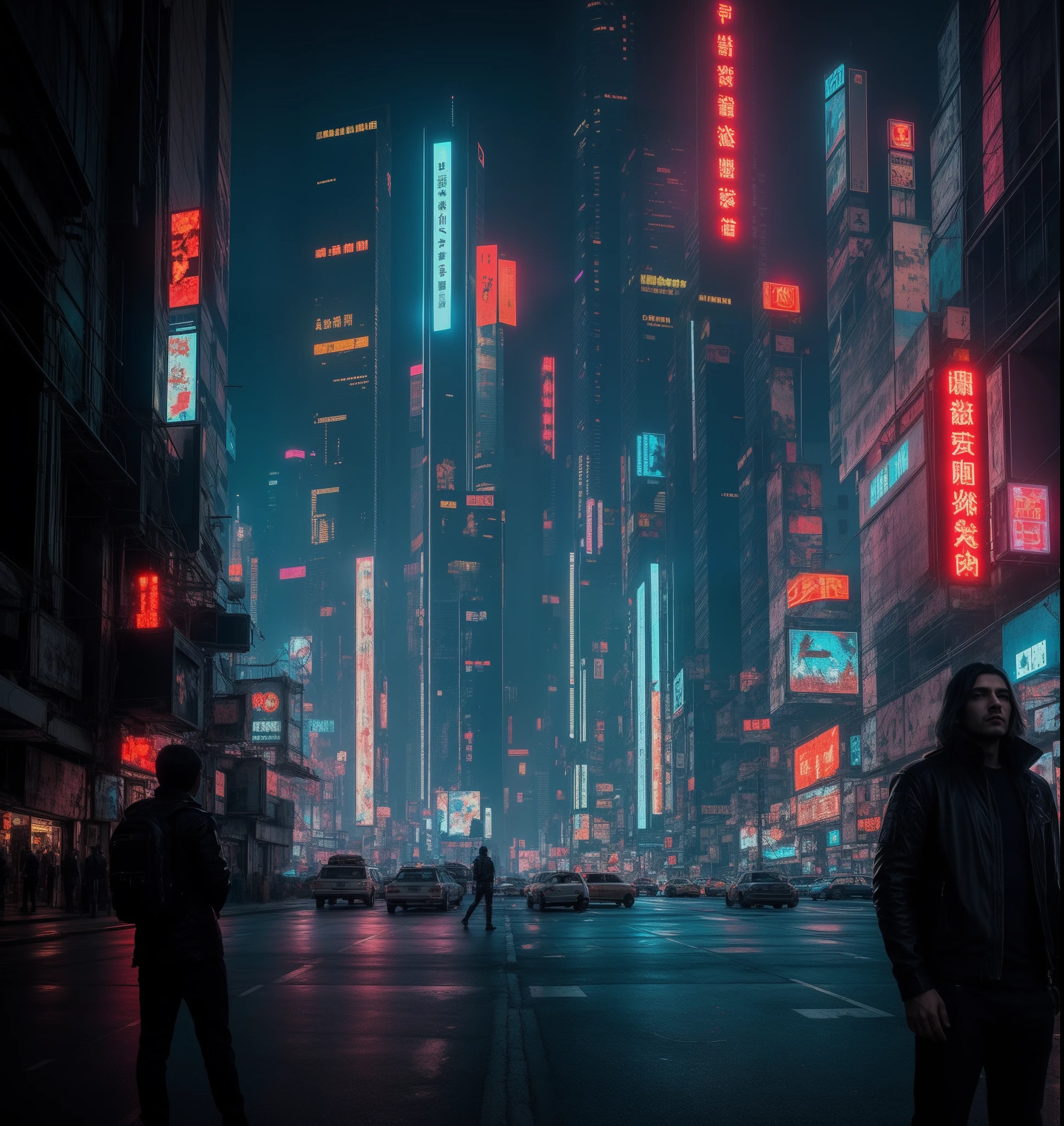 Create background like cyberpunk and make ai avatar using the photo make it look realistic 8k