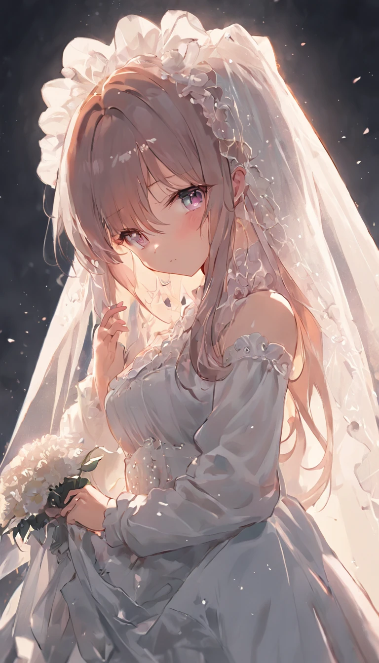 ultra-detailed、(8k, RAW photo, best quality, masterpiece:1.2), (extremely detailed 8k wallpaper),professional lighting,sharp focus, depth of field、nfws,((((head shot)))),((((美しいflower嫁)))),(((Pink fluffy short bob、rainbow colored curl hair、Curly hair)))、(((full white wedding dress))),(((lace veil、lace shawl、tiara、necklace))),(((Complete Five Fingers))),(((Ring on the ring finger of the left hand))),(((((A lot of milk on her face and chest))))),((((blowjob)))),((((Sweat、wet body)))),((((blush,very embarrassed)))),((((steam around the face)))),flower、(clavicle)、((luxury bed)),(((night))),(Correct number of upper limbs、Correct number of fingers)