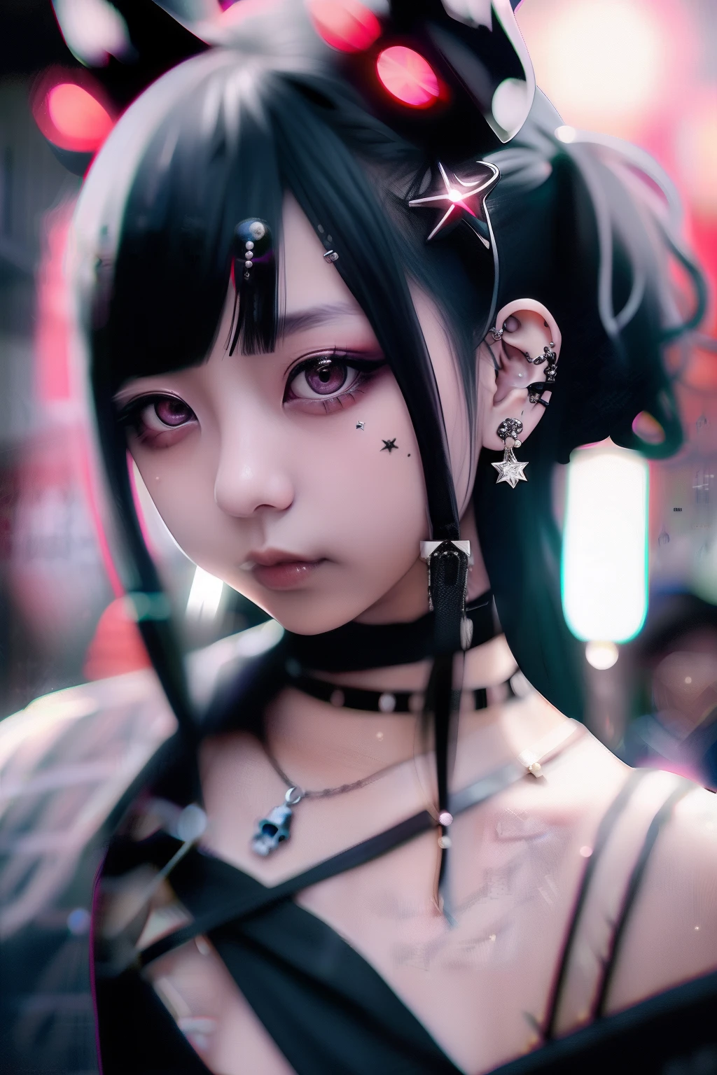 (Browsing Caution:1,4),Mix 4, (8K, RAWphotograph, Highest quality, Tabletop: 1.45), (Realistic, Realistic: 1.37),illumination, night, プロのillumination, photographn mapping, Radio City, Physically Based Rendering, Gradient Brunette, 高品質のphotograph, High resolution, 1080P, (Detailed facial depiction), (Detailed description of the hand), (Delicate CG), Extreme light and shadow, Rich details, (Detailed facial features), (Highest quality), Look in front of you, Highly detailed face, Highly detailed lips,  超High resolution, (truth: 1.4), photograph, 1 Girl, [(sad)],  , Thin limbs, movie, Cool pose, I Cup, Highest qualityな完璧なボディ, photographのような, (1 Girl: 1.3), Perfect balance, (Huge, Perfect breasts, Areola),(Realistic, Realistic:1.37),One Girl, Cowboy Shot,Professional Lighting, Photon Mapping, Radio City, RAWphotograph、(Realistic:1.4)、Octane Rendering、Complex 3D rendering with ultra-detail, Studio Soft Light, Rim Light, Crisp details, Super detailed, Realistic skin texture, detailed aspects, Beautiful details in the eyes, Highly detailed CG Unity 16k wallpaper, Compensate, (Detailed Background:1.2),Highest quality, 超High resolution, Tabletop, One Girl, One Girl,alone, Upper Body,Show Viewer, Black Background, Bobcut, short hair, Multicolored Hair, Compensate , Lips parted, Black Lips, eyeliner, Gothic, Goth Girl,((Multicolored Hairの色:1.4)),(((Completely naked))),(((nsfw))),((Small breasts:1.2)),(((((全身Completely naked)))))､(((Completely naked))),(((nsfw))),((Upper Body:1.2))