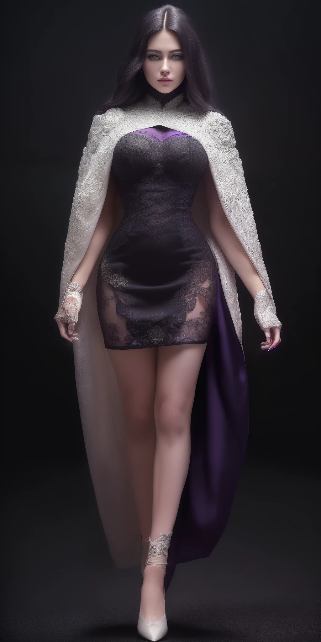full body:1.6, walking pose, slow motion, (rogue thief:1.2) woman, multi-layered stitched,(white silk cloak), (intricately patterned cloth:1.2), (insanely detailed, flowering:1.5), (top quality, Alessandro Casagrande,
(full body shot)a East European woman, luminous design, masterpiece, best quality, extremely detailed 8k, ultra hd, ultra-detailed, highly detailed, highly realistic, (ultra-realistic), hyperrealistic, Real life style, (((top quality, masterpiece: 1.3)), (((Russian beauty)), (tmasterpiece,top Quority,best qualtiy,offcial art,Beautiful and aesthetic:1.2),full body:1.6, walking pose, slow motion, (rogue thief:1.2) woman, multi-layered stitched,Formal purple and black dress, big natural breast, blue eyes, beautiful eyes, high detailed eyes, beautiful woman, beautiful face, Formal hair, black hair, dynamic pose, volumetric lighting, fine detail (cinematic:1.5)(Top Quality, 8k, 32k, Masterpiece, UHD: 1.3)