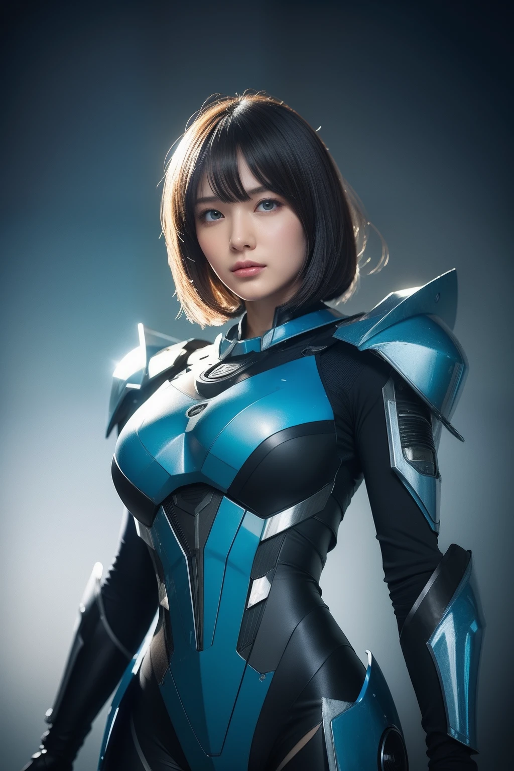 blue theme，Best quality,Masterpiece,Realistic,professional,Vivid colors,Ultra-fine painting,Portrait,anime big breast,Photogram,number art,Fantasyart,3d graphic,Cinematic_lighting,Strong_rim_Light,rim-light,Ambient_Light,Tyndall effect,moodylighting,Huge_filesize,Real,female pervert,Mecha musume,Cyborg,Tights combat suit,Power armor，Cut clothes，Japanese_Armor,one side up,shmup,remains,rubble_废墟,(Extremely detailed Cg Unity 8K wallpaper),(((Masterpiece))),(((Best quality))),((Ultra-detailed)),(Best Illustration),((An extremely delicate and beautiful)),Dynamic Angle,Wind,classic,Spring,(Detailed light),(Sunlight),Beautiful and delicate water,(Painting),(Sketch),(full bloom),(Shine),