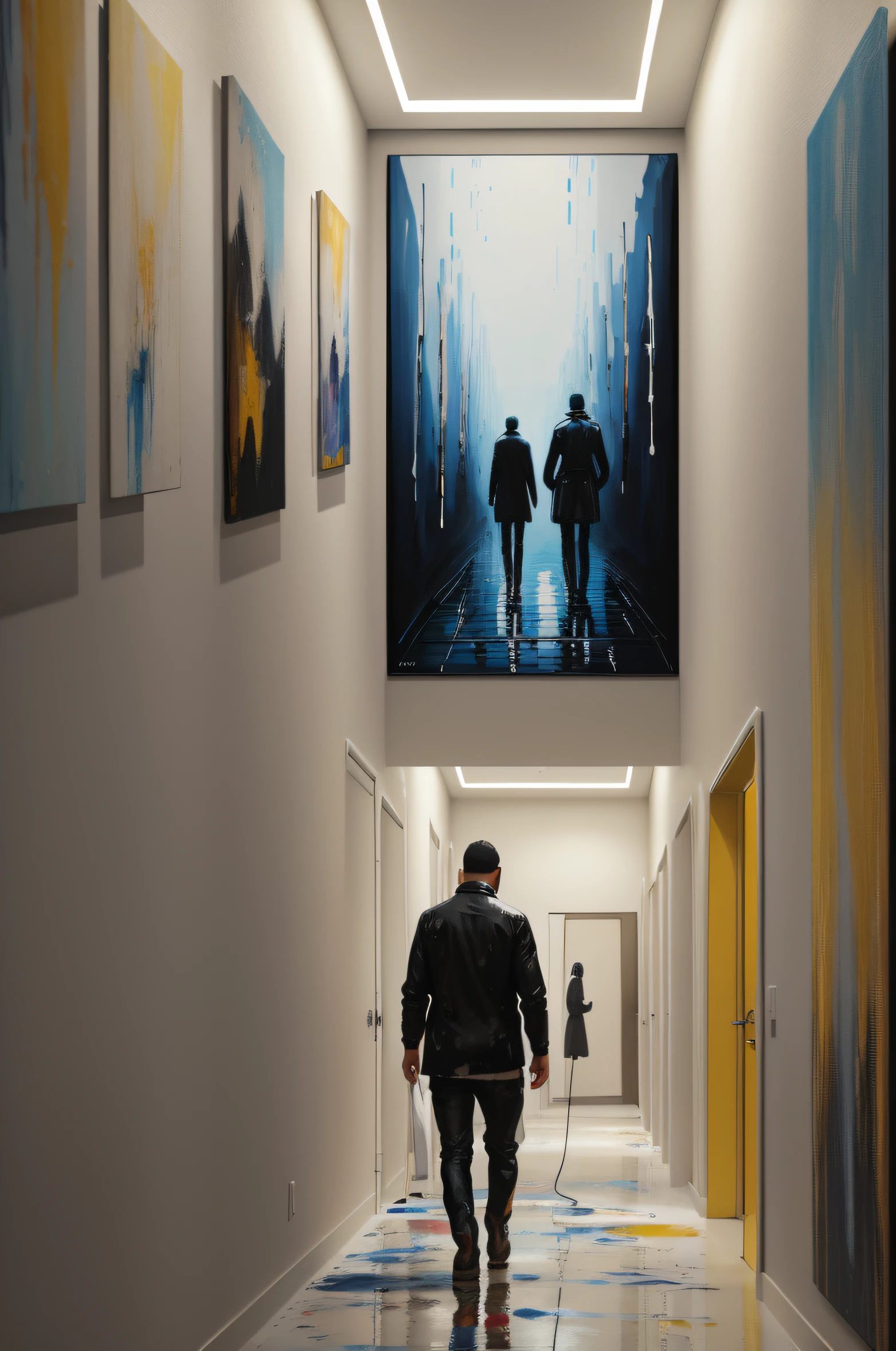 I walked calmly without getting in the way,
He walked slowly and did not follow closely.
Heartless - but in the midst of a gentle poem,
You and I are like a rhyme. ((Painting, Oil on Canvas, Spray Printing Oil Paintings Wall Art Abstract Theme Canvas Modern Style for Home Decor Kitchen Corridor))