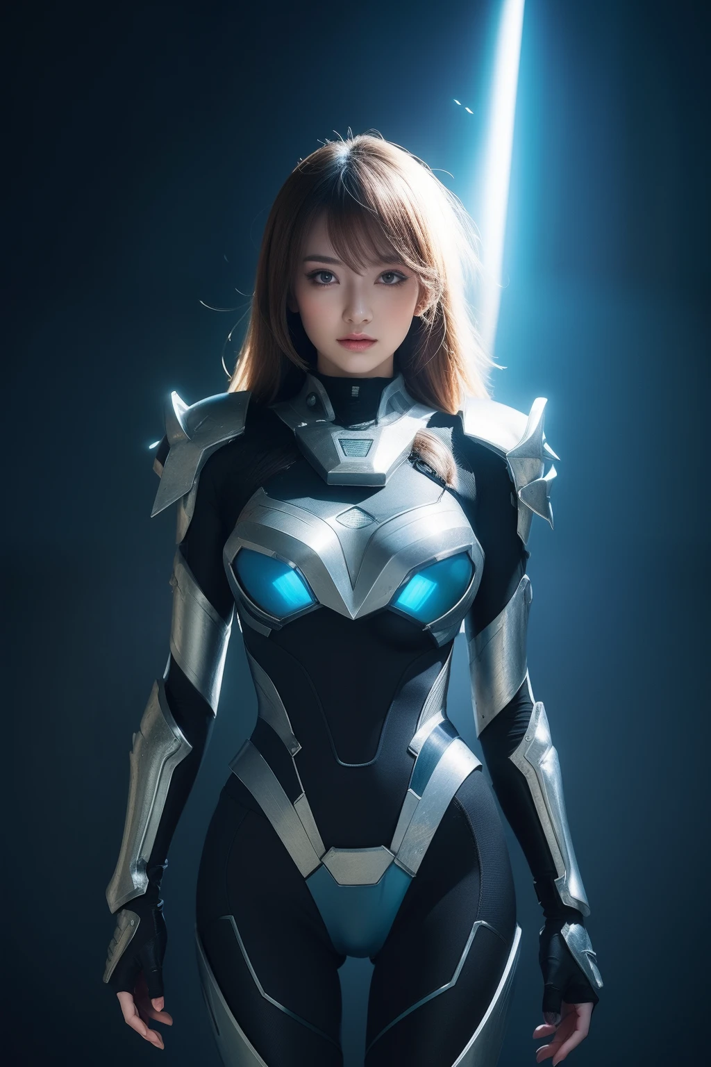 blue theme,Best quality,Masterpiece,Realistic,professional,Vivid colors,Ultra-fine painting,Portrait,anime big breast,Photogram,number art,Fantasyart,3d graphic,Cinematic_lighting,Strong_rim_Light,rim-light,Ambient_Light,Tyndall effect,moodylighting,Huge_filesize,Real,female pervert,Mecha musume,Cyborg,Tights combat suit,Power armor,Cut clothes,Japanese_Armor,one side up,shmup,remains,rubble_废墟,(Extremely detailed Cg Unity 8K wallpaper),(((Masterpiece))),(((Best quality))),((Ultra-detailed)),(Best Illustration),((An extremely delicate and beautiful)),Dynamic Angle,Wind,classic,Spring,(Detailed light),(Sunlight),Beautiful and delicate water,(Painting),(Sketch),(full bloom),(Shine),