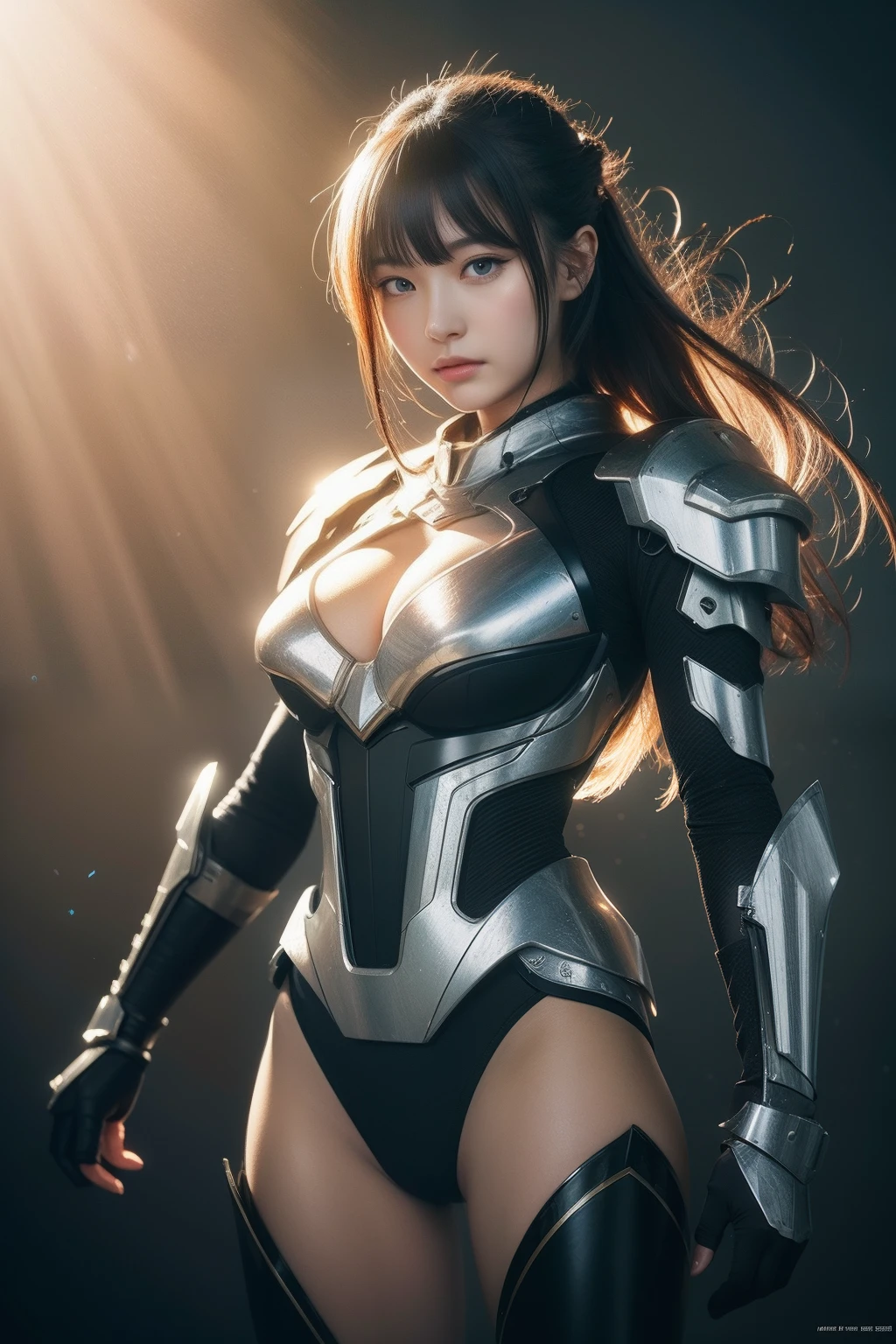 银色 theme,Best quality,Masterpiece,Realistic,professional,Vivid colors,Ultra-fine painting,Portrait,anime big breast,Photogram,number art,Fantasyart,3d graphic,Cinematic_lighting,Strong_rim_Light,rim-light,Ambient_Light,Tyndall effect,moodylighting,Huge_filesize,Real,female pervert,Mecha musume,Cyborg,Tights combat suit,Power armor,Cut clothes,Japanese_Armor,one side up,shmup,remains,rubble_废墟,(Extremely detailed Cg Unity 8K wallpaper),(((Masterpiece))),(((Best quality))),((Ultra-detailed)),(Best Illustration),((An extremely delicate and beautiful)),Dynamic Angle,Wind,classic,Spring,(Detailed light),(Sunlight),Beautiful and delicate water,(Painting),(Sketch),(full bloom),(Shine),