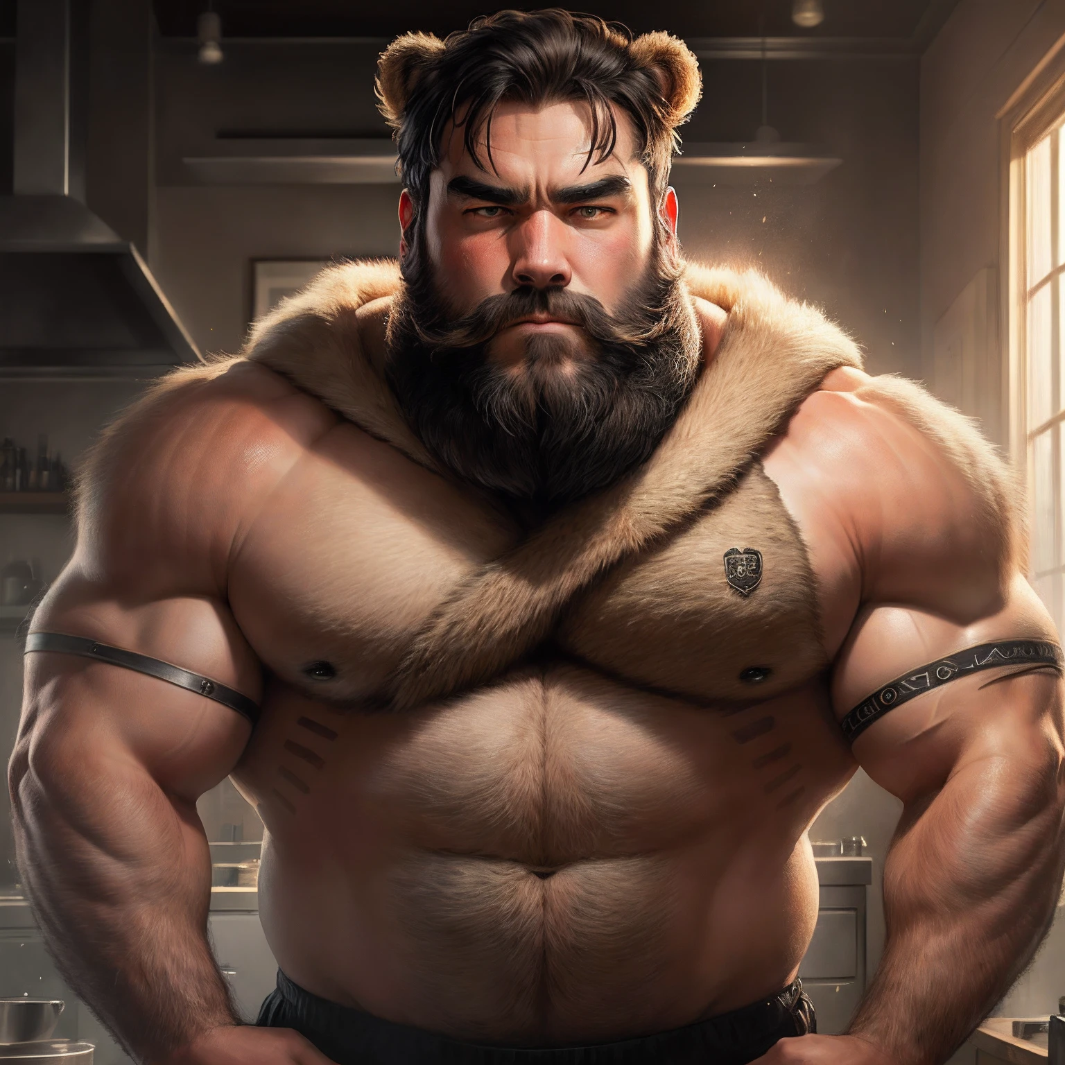 Bearded strong bear