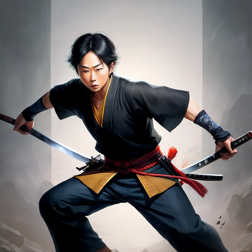 Boy plain style ancient katana