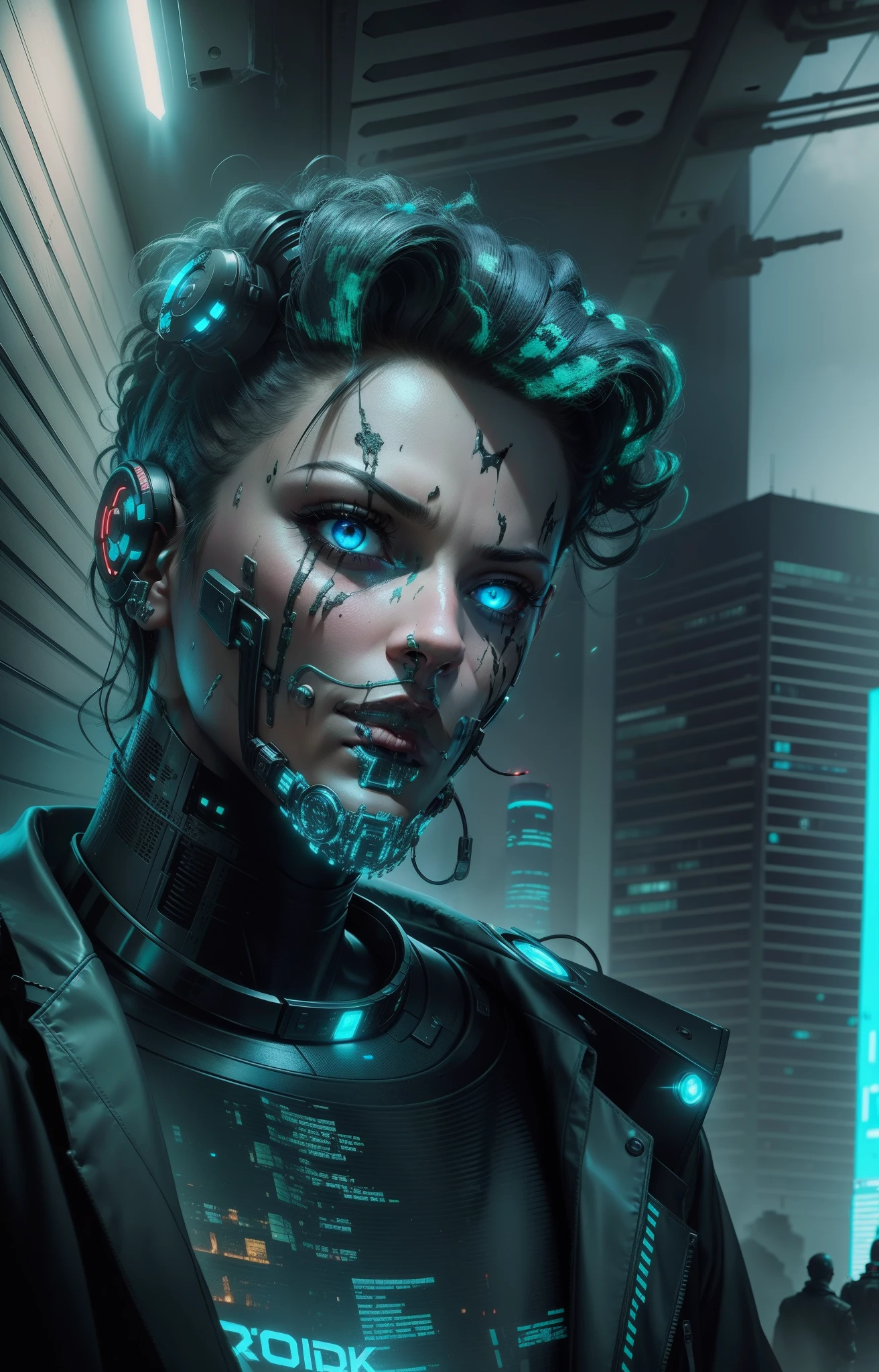 arafed woman with a mask and a metal headpiece, cyberpunk face, beautiful cyberpunk girl face, cybernetic machine female face, hyper-realistic cyberpunk style, wojtek fus, cyberpunk style ， hyperrealistic, cyberpunk horror style, cyborg girl, cyborg - girl, portrait of a cyberpunk cyborg, cyberpunk cyborg, trending on artstation 4k, cyberpunk cyborg waspblond woman with a skeleton mask and a red and white face, cyberpunk horror style, horrific digital art, wojtek fus, detailed portrait of a cyborg, greg beeple, hyper-realistic cyberpunk style, realism | beeple, beeple. hyperrealism, by Russell Dongjun Lu, hyper detailed digital art, wadim kashin. ultra realistic