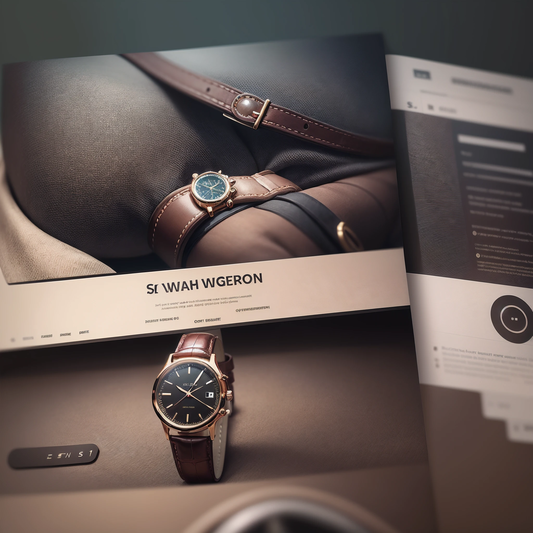 beautiful website for watches , ui, ux, ui/ ux, website, carousell background --auto --s2