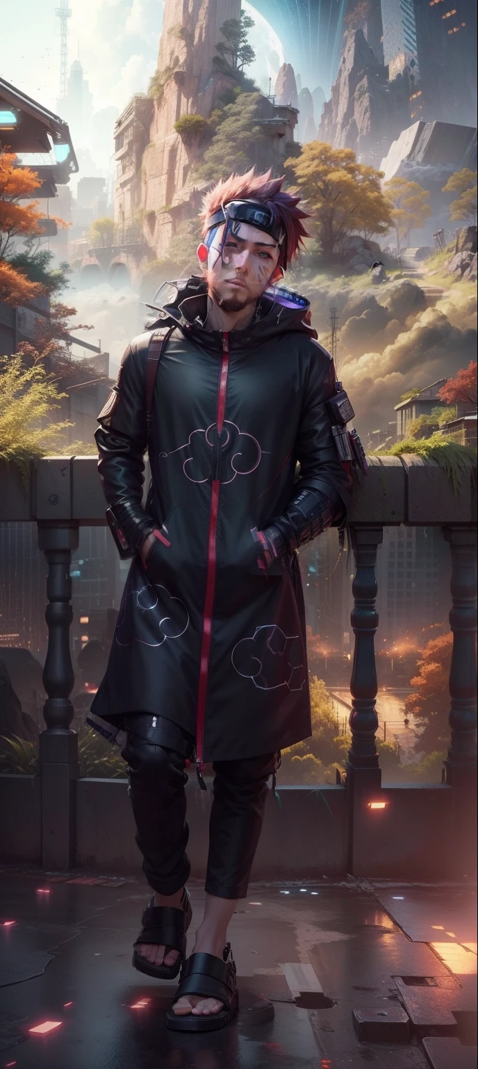 Cyber punk, realistic face, smart boy, realistic, 8k quality, Naruto anime, ultra realistic, small beard,
