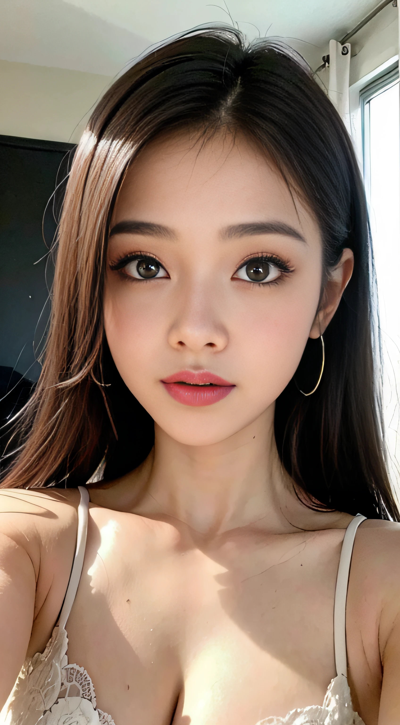 Slender Asian girl, kpop idol, ((nurse)), ((top quality, 8k, masterpiece: 1.3)), crisp focus: 1.2, beautiful woman with perfect figure: 1.4, highly detailed face and skin texture, detailed eyes, ((skinny)), beautiful face, symmetrical face, full-length, sexy