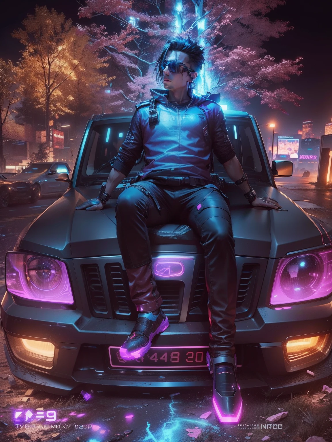 Change background, cyberpunk handsome boy, realistic face, 8k , ultra realistic