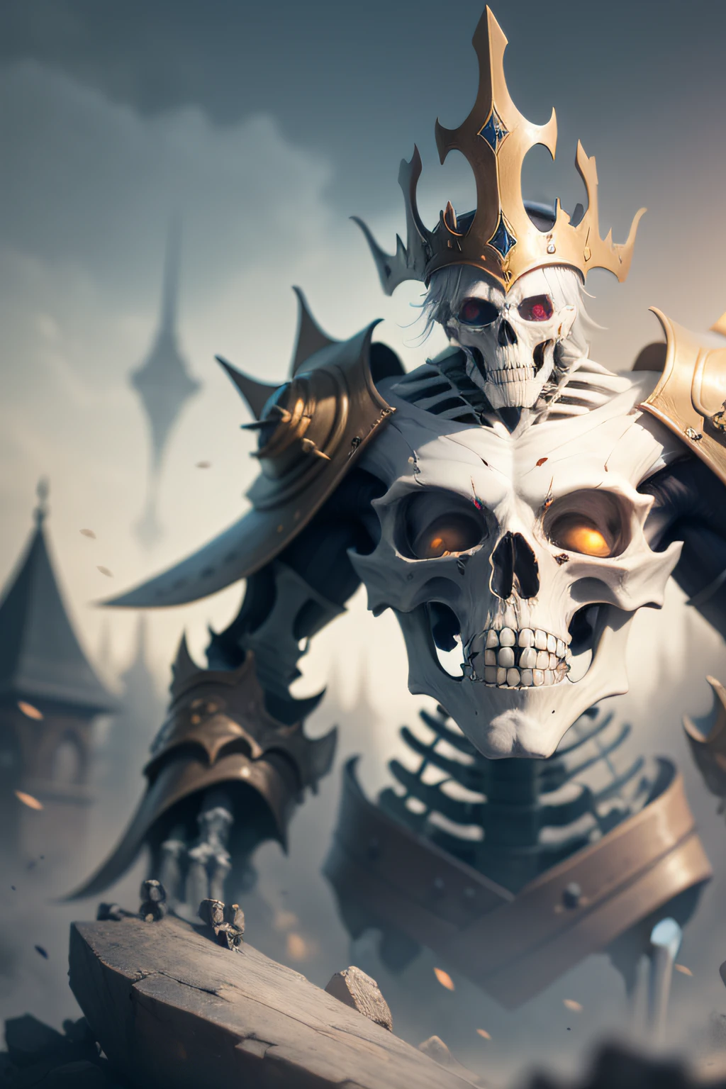 skeleton king, info items and skill images on slides