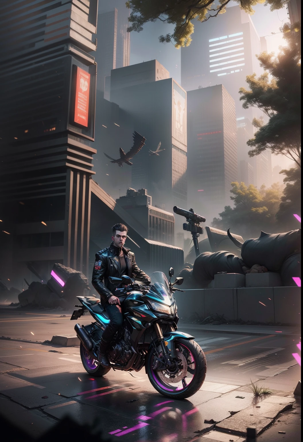Change background Cyberpunk handsome boy realistic face 8k ultra realistic