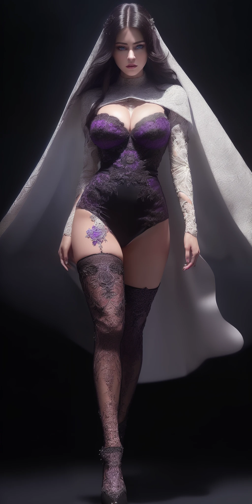full body:1.6, walking pose, slow motion, (rogue thief:1.2) woman, multi-layered stitched,(white silk cloak), (intricately patterned cloth:1.2), (insanely detailed, flowering:1.5), (top quality, Alessandro Casagrande,
(full body shot)a East European woman, luminous design, masterpiece, best quality, extremely detailed 8k, ultra hd, ultra-detailed, highly detailed, highly realistic, (ultra-realistic), hyperrealistic, Real life style, (((top quality, masterpiece: 1.3)), (((Russian beauty)), (tmasterpiece,top Quority,best qualtiy,offcial art,Beautiful and aesthetic:1.2),full body:1.6, walking pose, slow motion, (rogue thief:1.2) woman, multi-layered stitched,Formal purple and black dress, big natural breast, blue eyes, beautiful eyes, high detailed eyes, beautiful woman, beautiful face, Formal hair, black hair, dynamic pose, volumetric lighting, fine detail (cinematic:1.5)(Top Quality, 8k, 32k, Masterpiece, UHD: 1.3)