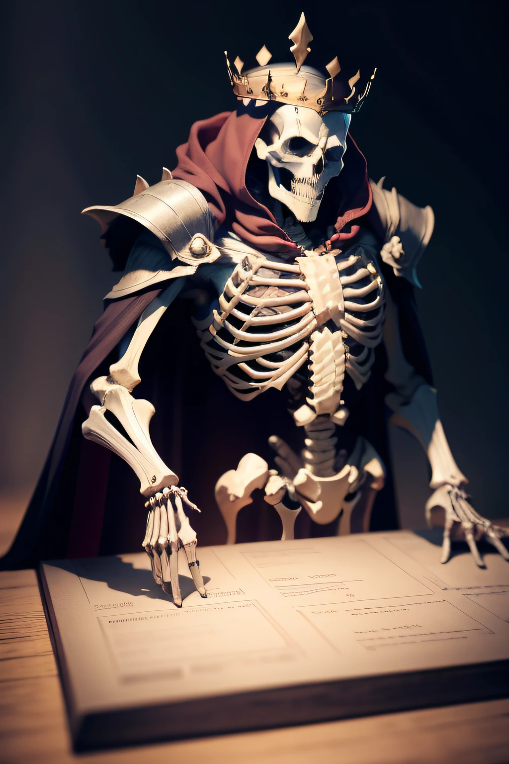 Skeleton king with detailed information items and skill images displayed on slides.