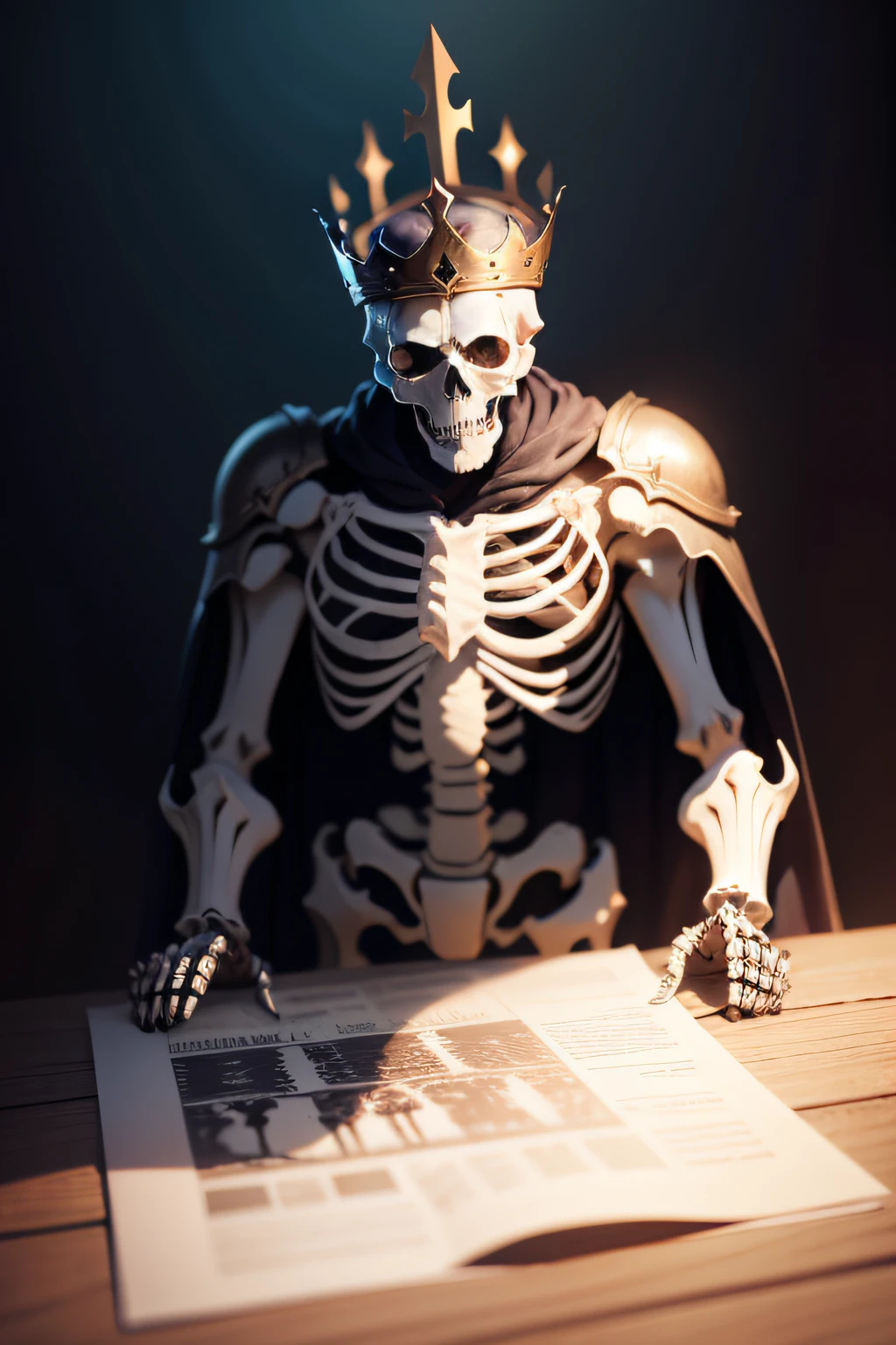 Skeleton king with detailed information items and skill images displayed on slides.