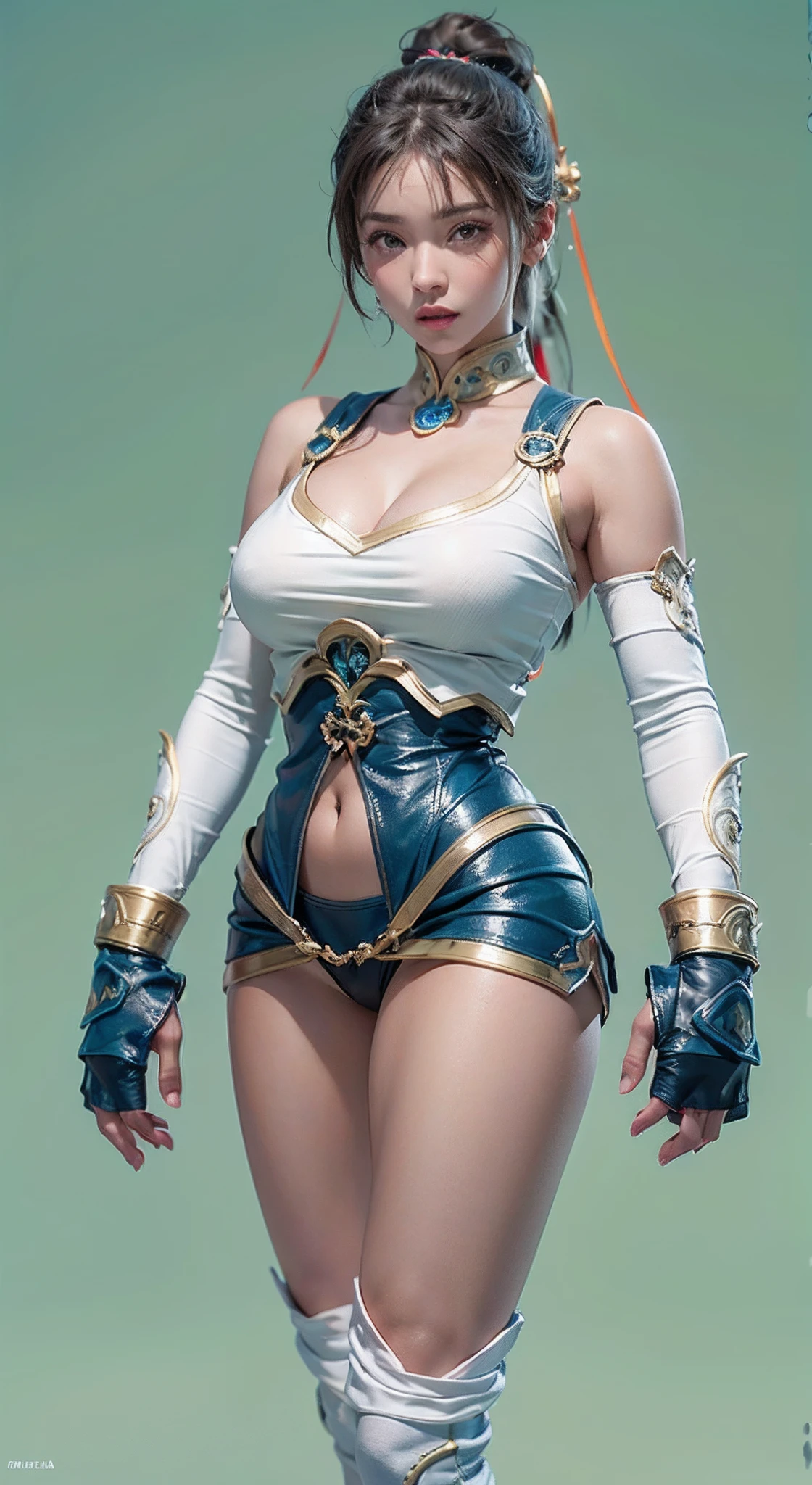 ((1Menina pose de luta, chutando com as pernas arreganhadas)), ((pernas grossas e abertas, pelos pubianos)),  bonita do mais alto grau baseada na personagem chun li, extremely high quality, A mais alta qualidade de imagem, Top resolution, Fotos RAW, Realistic, Foto Realista, ultra detalhado e bonito, Detalhes mais altos, Pele clara bonita e brilho sem calcinha, (mulher baseada na personagem chun li), seios grandes, seios aparente e nua, medium hips, olhos azuis brilhantes e claros, muito chamativo, ((ultra realista)), TM Ninja branco, Icons, cores vibrantes, estilo vetorial, arte digital, 4k, detalhes perfeitos, hipnotizante, feito profissionalmente, beautiful vector illustration, 12k resolution, ..3d, todos os caracteres detalhados em comprimento total, ((altamente detalhado)), ((vibrante)),((Ultra alta qualidade)), ((hiperrealismo)), ((fotorrealismo)), [octan rendering] , na cidade, muitos carros (realista), bem detalhado, (guerreira pornografico), nudes,
