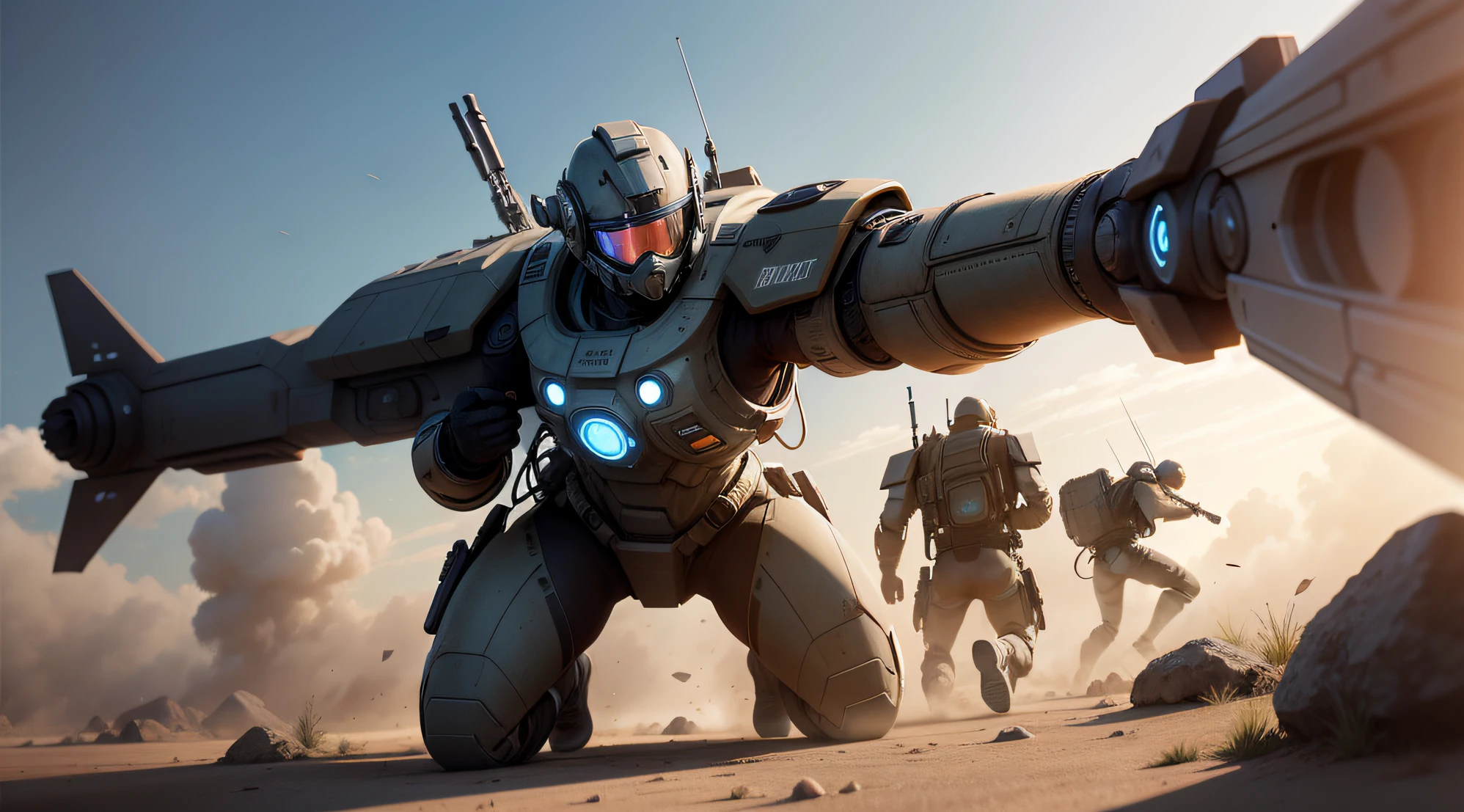 Call on a mission，Stimulate the battlefield，First-person vision，scifi concept art，rendering，Poster effect