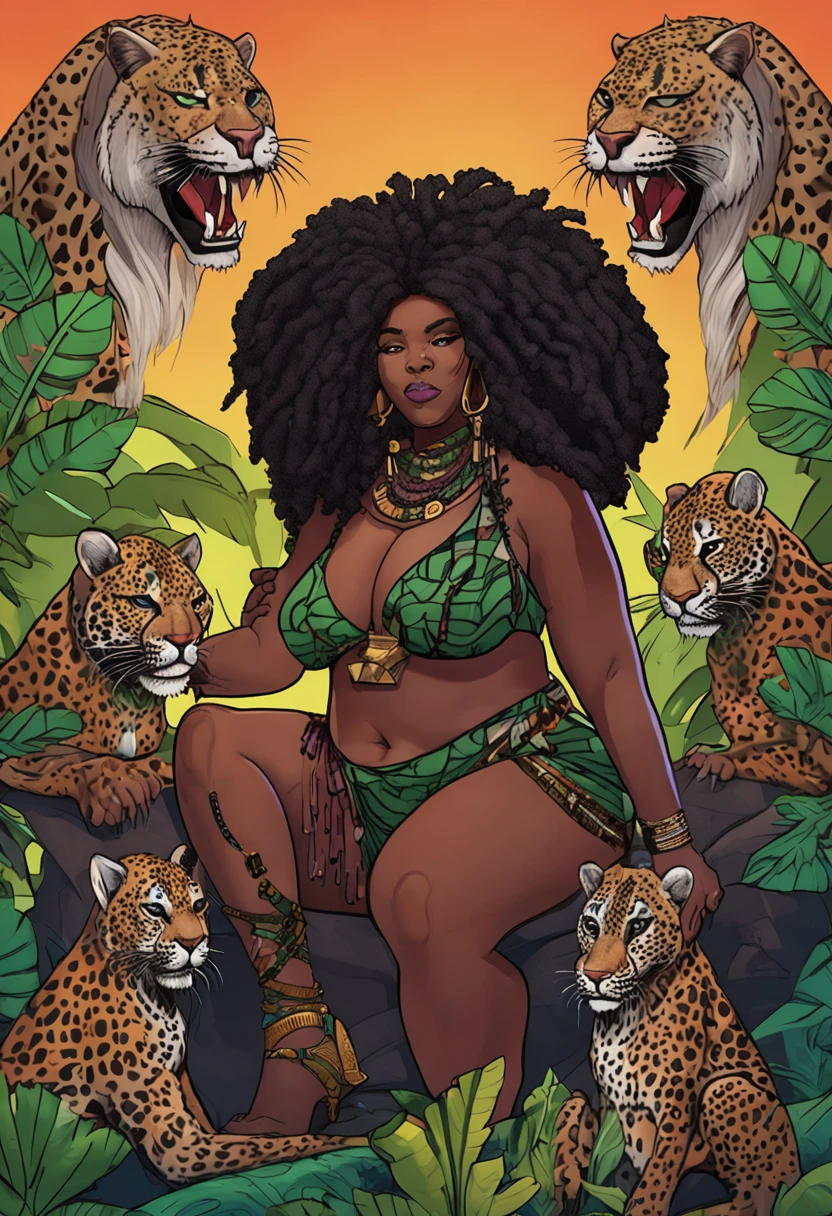 Masterpiece - Illustrations - Detailed - Best Quality) full body pose thick curvy very pretty black woman with indigo dreadlocks holding a skull in her hand wearing a leopard skin bikini , a black panther with neon glowing green eyes sitting by her and pyramids in the background. 8k resolution, hyper detailed, hyper detailed face, perfect anatomy, ultra realistic hands.
Image Size
1024 X 1024