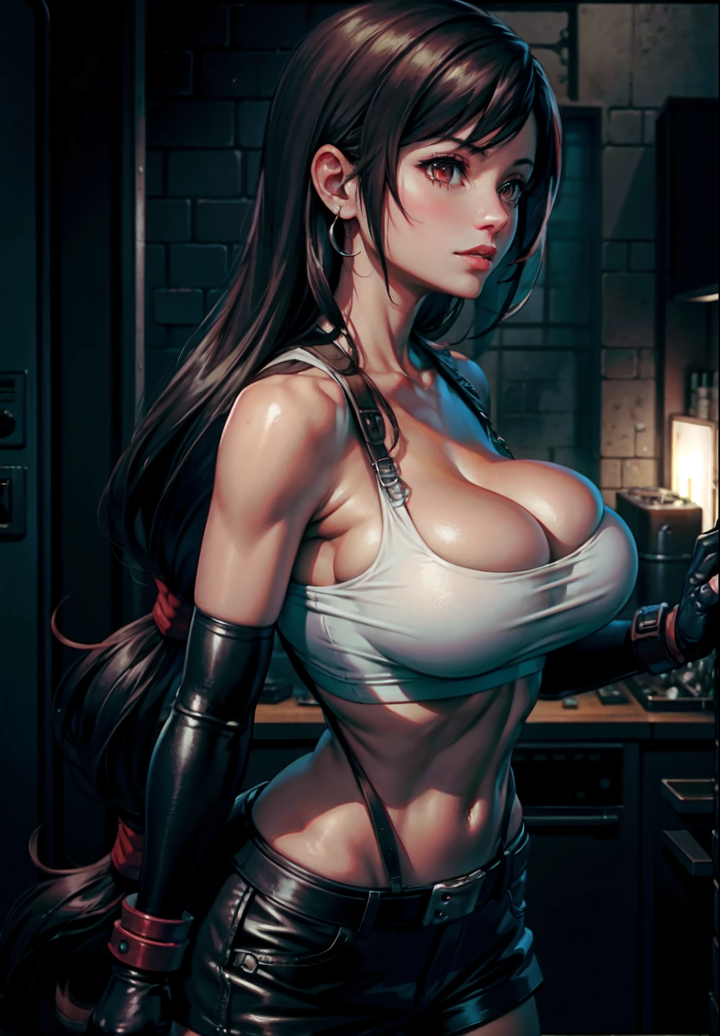 Tifa lockhart, huge breasts
