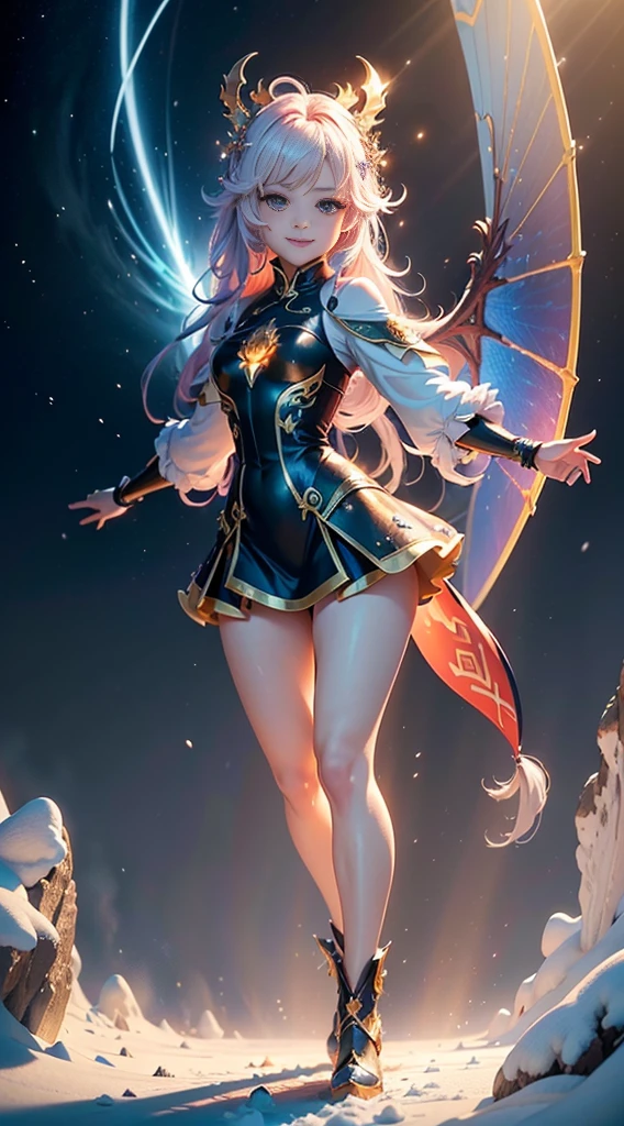 (Dynamic angle:1.4), ((Full body posing:1.5), (colorful:1.2), (extremely detailed CG unity 16k wallpaper:1.1), (Denoising strength: 1.45), (tmasterpiece:1.37), ((official art)), (colorful:1.2), Fantasy characters, chibi, Cute chibi red chinese dragon, Full-body view, happy smile, big bright eyes, snow - white fluffy, Pixar style, cute, real, White background, ureal, god rays, sparkle, glowing light, ((masterpiece)), ((best quality)), HD, 8k, UHD, award winning