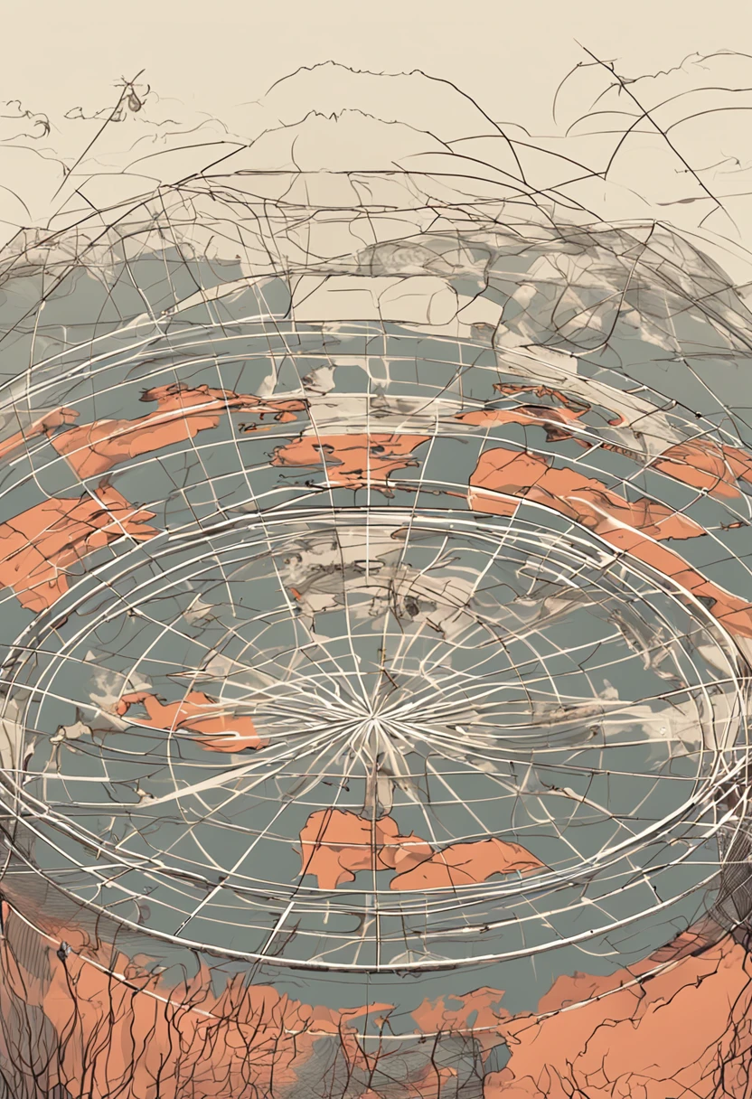 Planeta Terra ((there are grids around the planet))