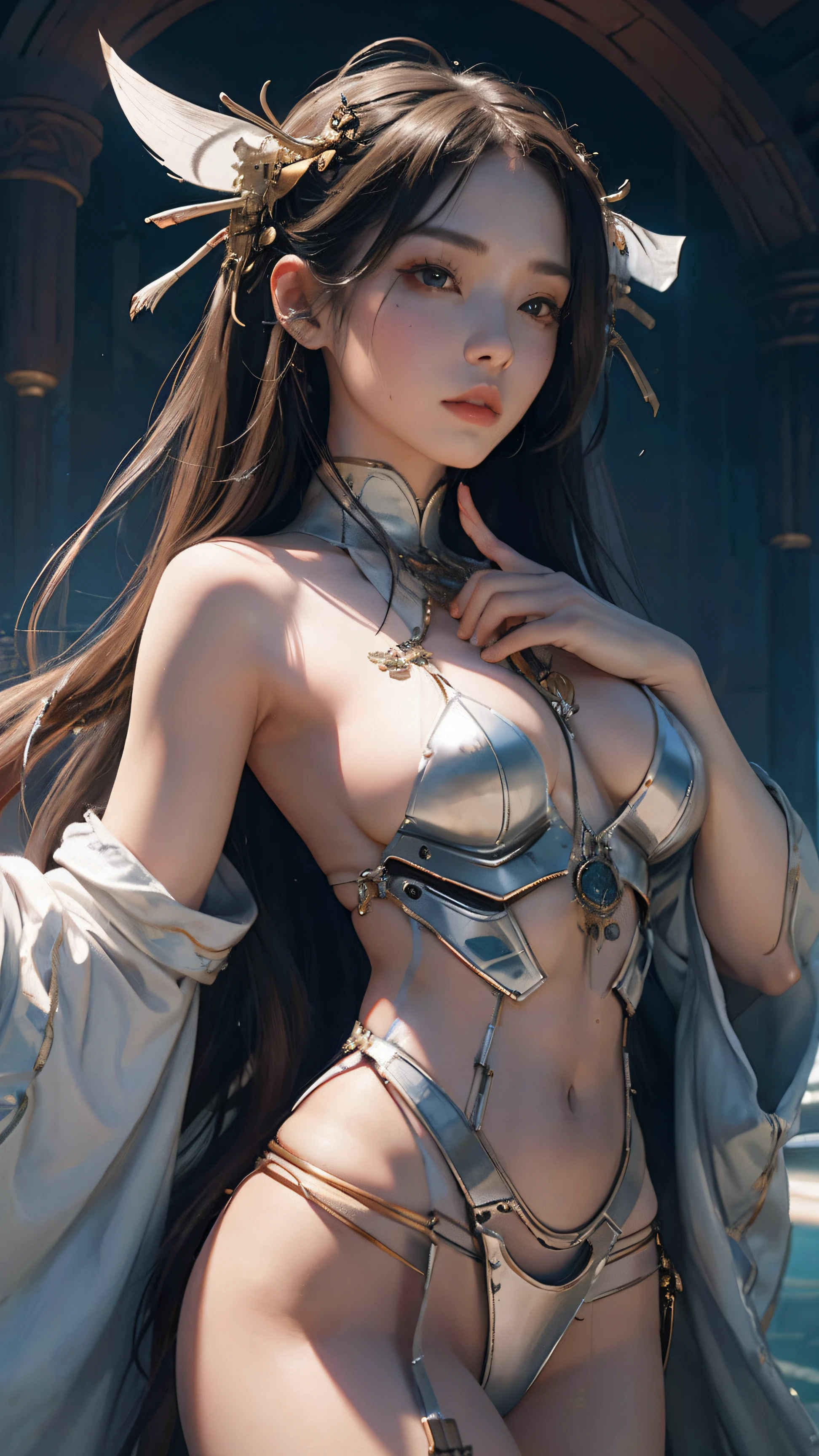 fantasy,cyber punk perssonage,1man mechanical miracle,nuclear energy,Robotic presence,cybernetic guardians,Samurai mechanical armor,absolutely stunning art,Art of the highest quality,Highest high resolution,Hyper-detailing,Rust,Skin texture,A futuristic,atmospurate,8K,64k,k hd,Unbeatable masterpiece,动态照明,cinematic ligh,Epic