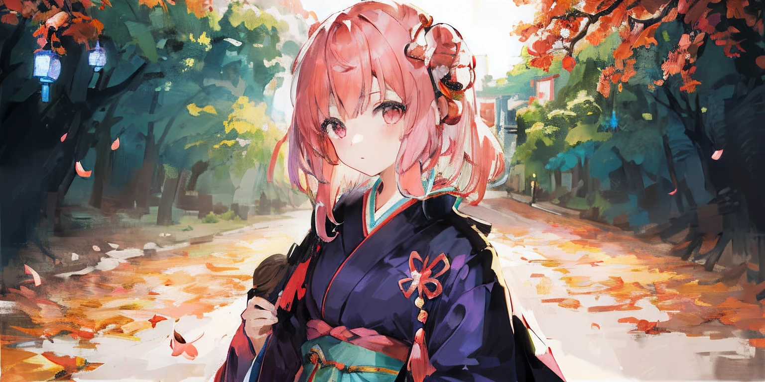 Anime girl in kimono standing in park, Best anime 4k konachan wallpaper, a beautiful anime portrait, anime visual of a cute girl, Ayaka Genshin impact, style of anime4 K, anime moe art style, Beautiful anime girl, Portrait of an anime girl, saori, in a kimono, Anime style portrait, detailed portrait of an anime girl