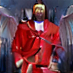 a close up of a man in a crown standing in front of a crowd, The God Emperor of Humanity, King of Kings, Jesus Christ Going Super Saiyan, Dressed as Jesus Christ, Young God Almighty, god emperor, Portrait of the Emperor of Humanity, God of the Sun, Second Coming, Black Jesus, Jesus Christ, many crowns!! over your head, glowing eyes, surrounded by angels, cinematic sky backdrop, ultra realistic image, 8k