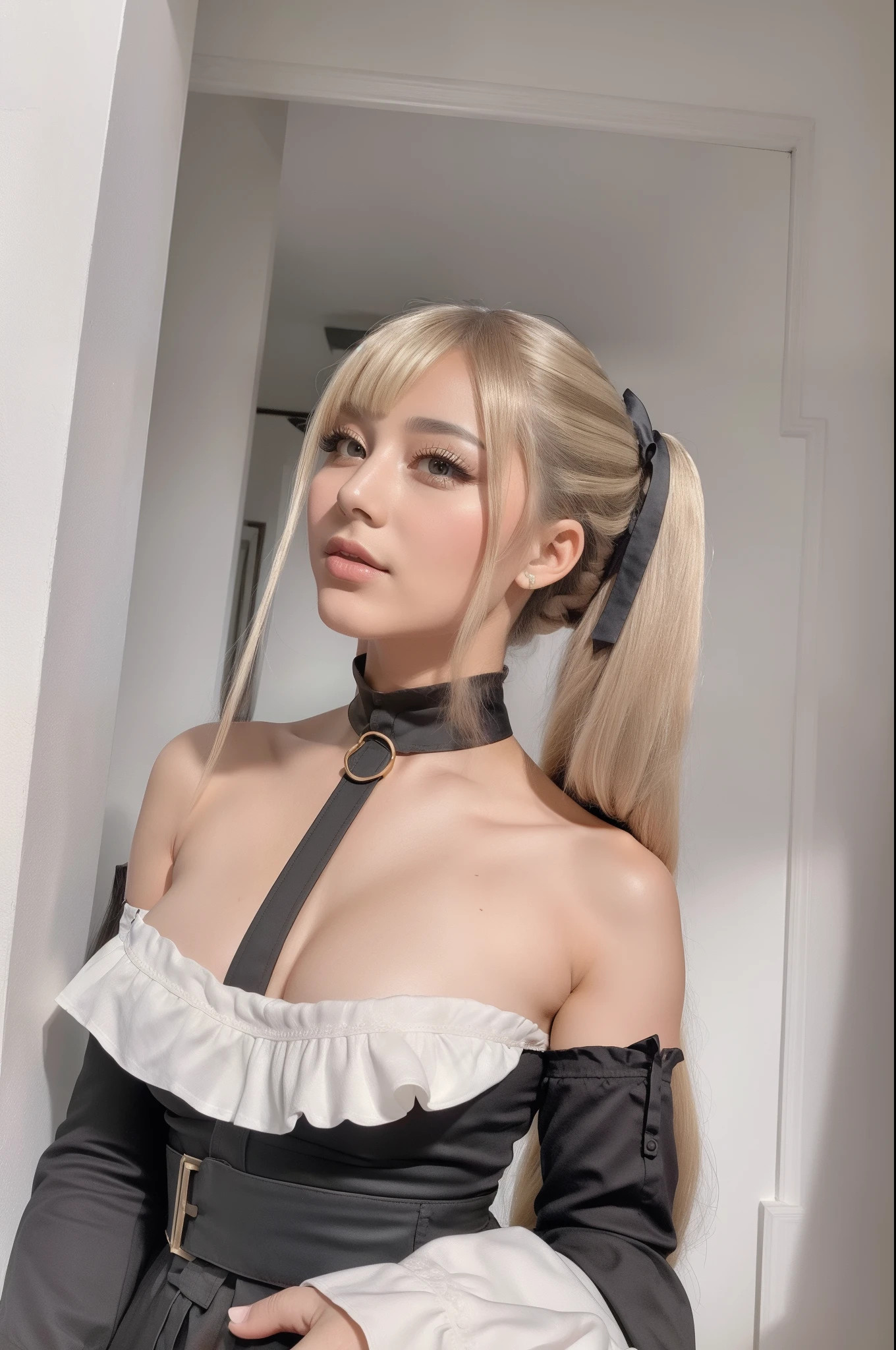 masterpiece, best quality, simple background, detailed beautiful face,
mariarosedress, 1girl, solo, looking at viewer, upper body,