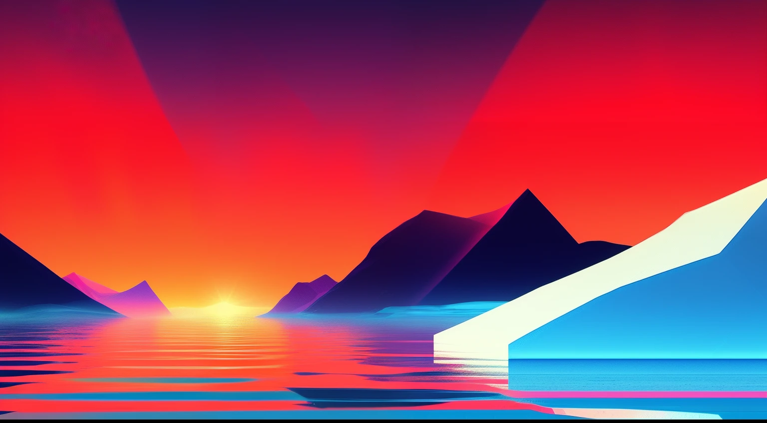 Floating white icebergs,Transparent abstract blurred outline,minimal style,Space-time distortion,Fog blur(nvinkpunk:1.2)(SNTHWV style:0.8) Soft light waves,Only red and black tones,Steam waves