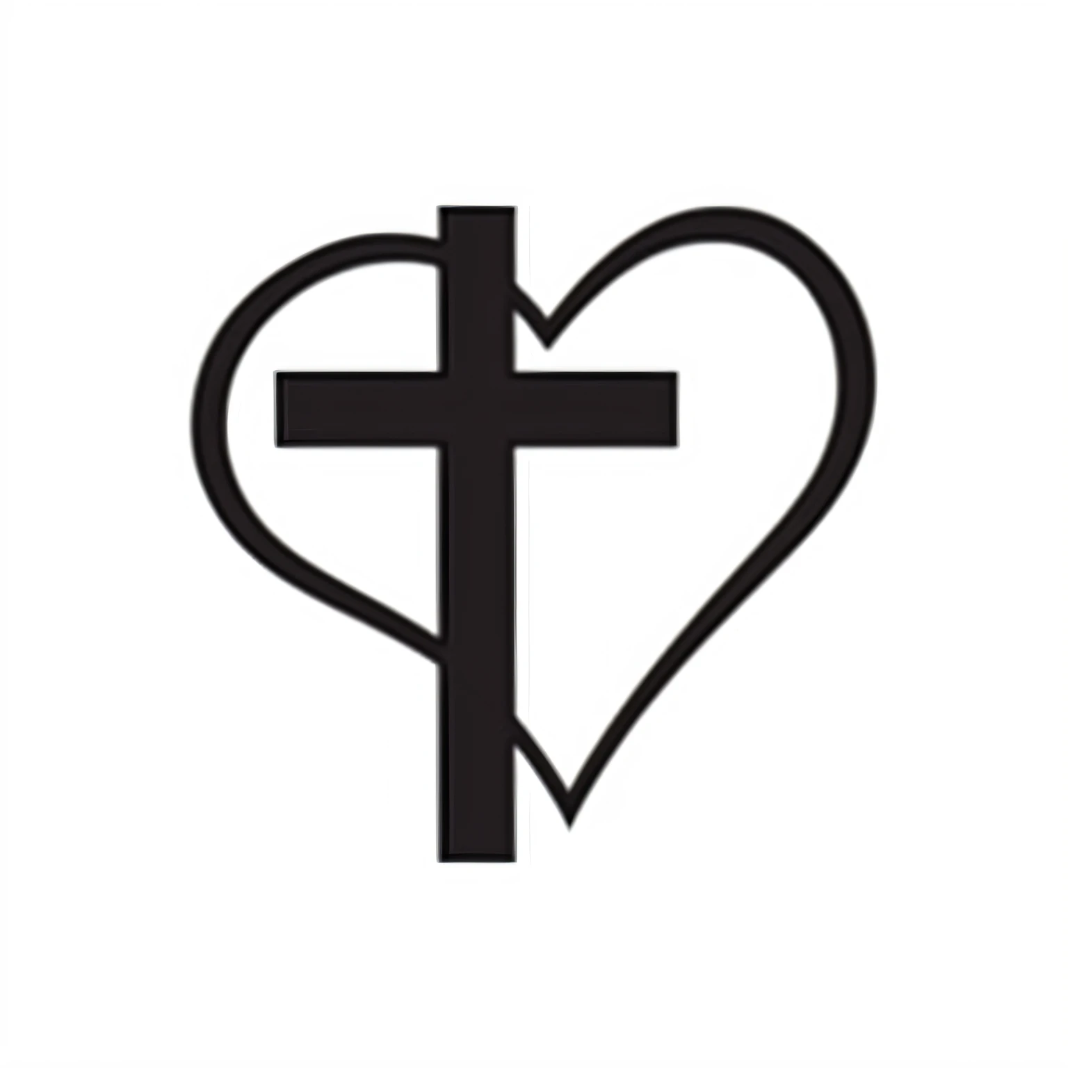 A black and white photo of a cross and a heart, catholic, religioso, Santa Cruz, cruz, (heart), Cristiano, cristianismo, santo, inspirado por Christian Hilfgott Brand, Arte cristiano, santa, heart, cristalizado, crucifijo, Santo Cristiano, hearts symbol, simbol, ortodoxo, metropolitano, Lovecratian, loverslab, inspirado por Johann Christian Brand