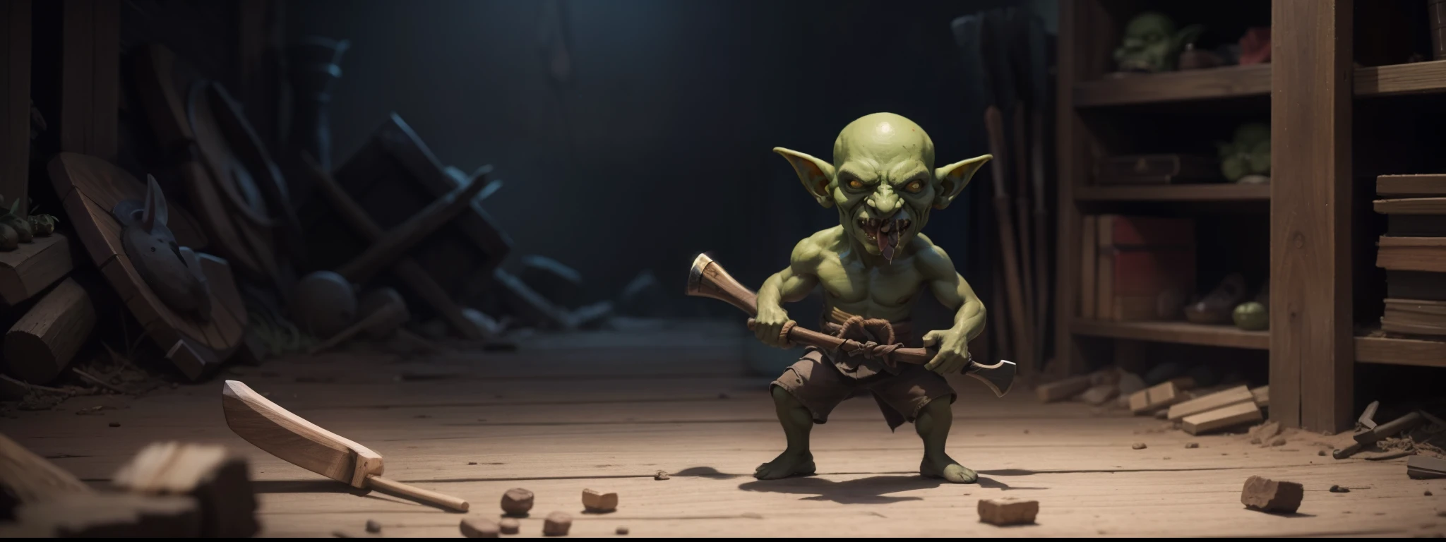 DnD goblin vomiting blood
