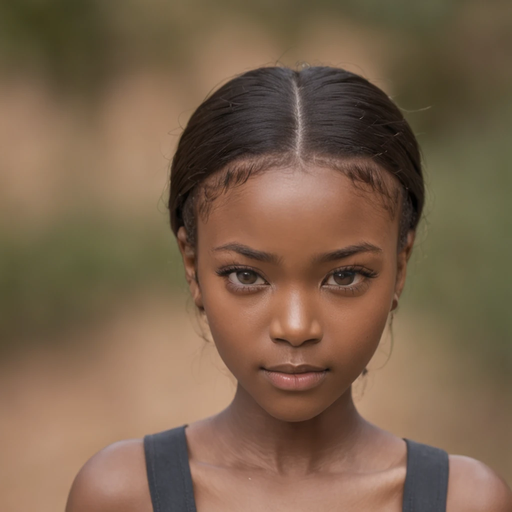 best quality, high detail, (detailed face), detailed eyes,((best quality, masterpiece)), ((2 caramel skinned African girl)), school uniform, (arms at side:1.2), groin,big hip bones, ponytail, black hair, (((underboob))), standing, outdoors, looking at viewer,