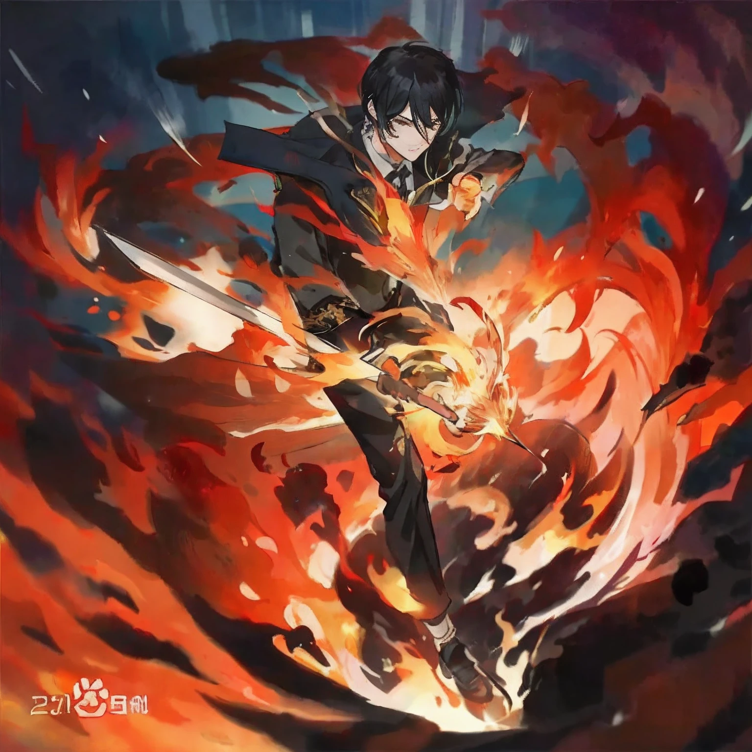 Oblique bangs,Male College Student,Suit school uniform,Thin and tall,Typical Chinese face,Straight lashes,with short black hair,The eyebrows are dark and straight,A face with clear lines,Open forehead,Straight nose,face expressionless、Cold appearance