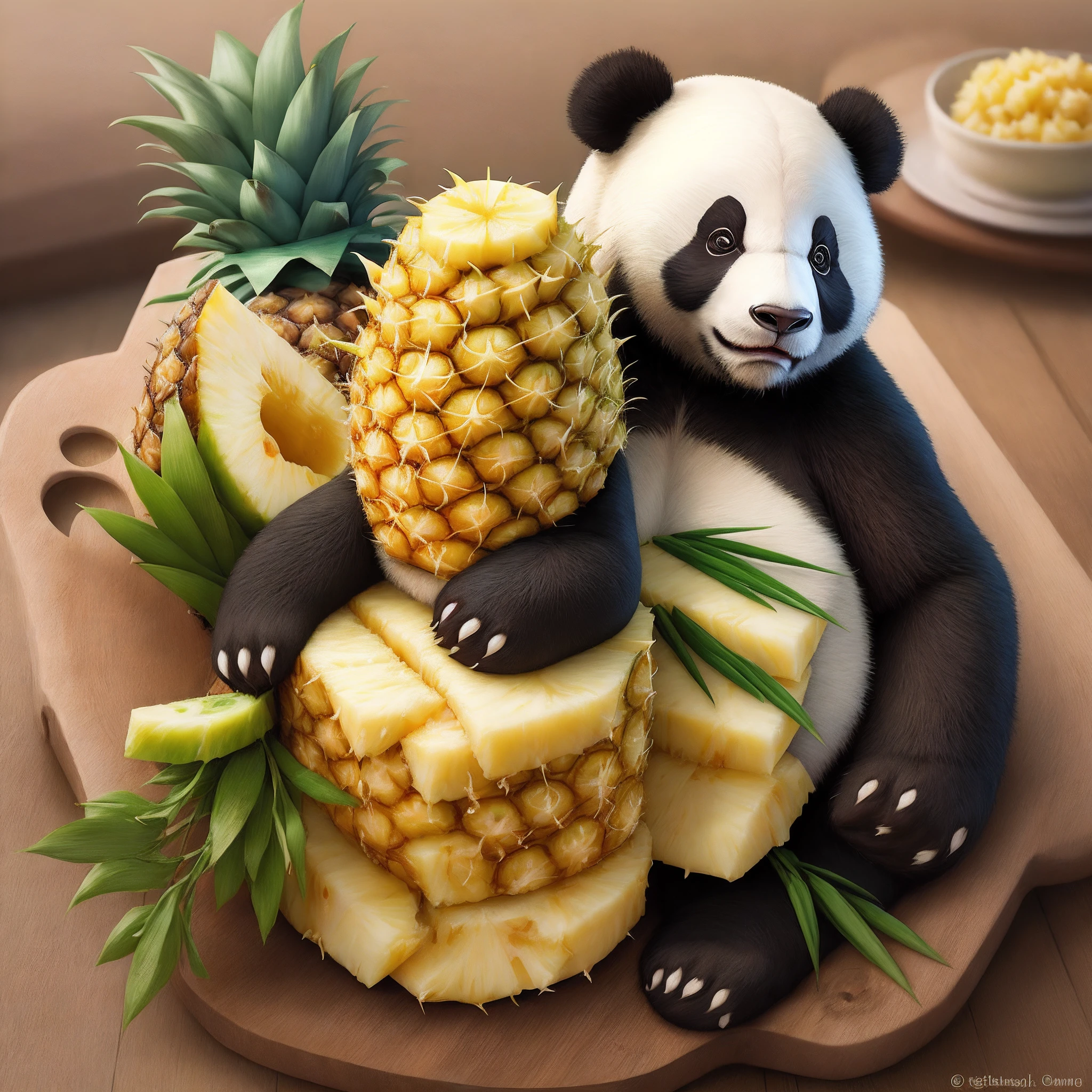Panda fusion of pineapple