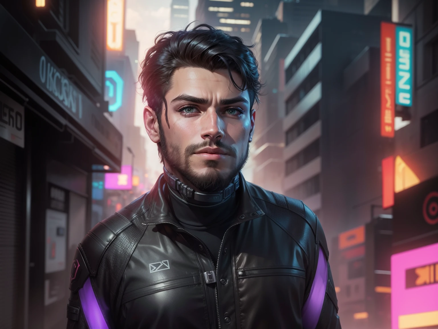 Change background cyberpunk handsome boy,realistic face, 8k, ultra realistic, super hero