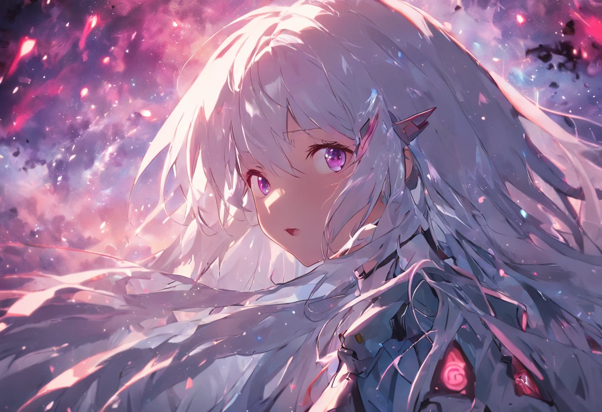 Terrans,1 age girl,long whitr hair,silber hair,hand gun,Fire magic,Psychic,miltary,Clear focus:1.2,super detailing,best qualtiy,high detal,high high quality,delicated face,二重まぶた,largeeyes,Sexy expression,