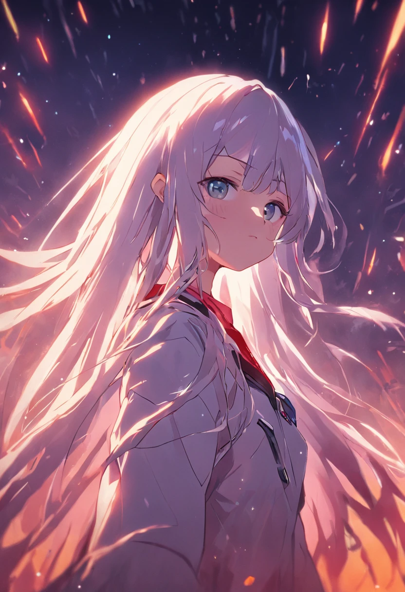 Terrans,1 age girl,long whitr hair,silber hair,hand gun,Fire magic,Psychic,miltary,Clear focus:1.2,super detailing,best qualtiy,high detal,high high quality,delicated face,二重まぶた,largeeyes,Sexy expression,