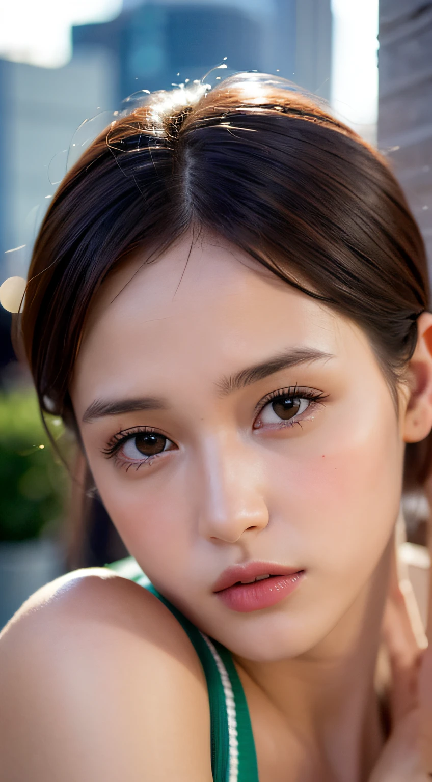 (Rotterdam:1.5), close up, masterpiece, best quality, raw photo, photorealistic, face, incredibly absurdres, beautiful girl, cute, short hair, depth of field, highres, ultra-detailed, finely detail, extremely detailed, extremely detailed eyes and face, sharp pupils, realistic pupils, sharp focus, ccinematic lighting