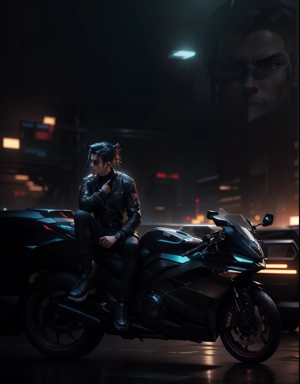 Change background cyberpunk handsome boy, realistic face,8k, realistic